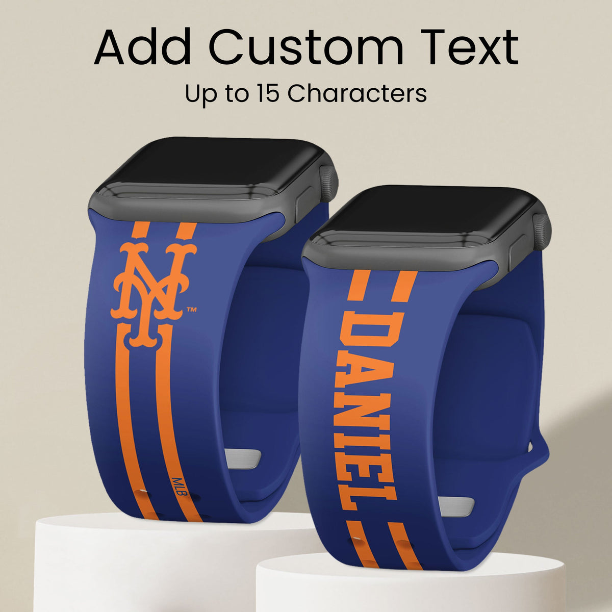 New York Mets Custom Name HD Apple Watch Band