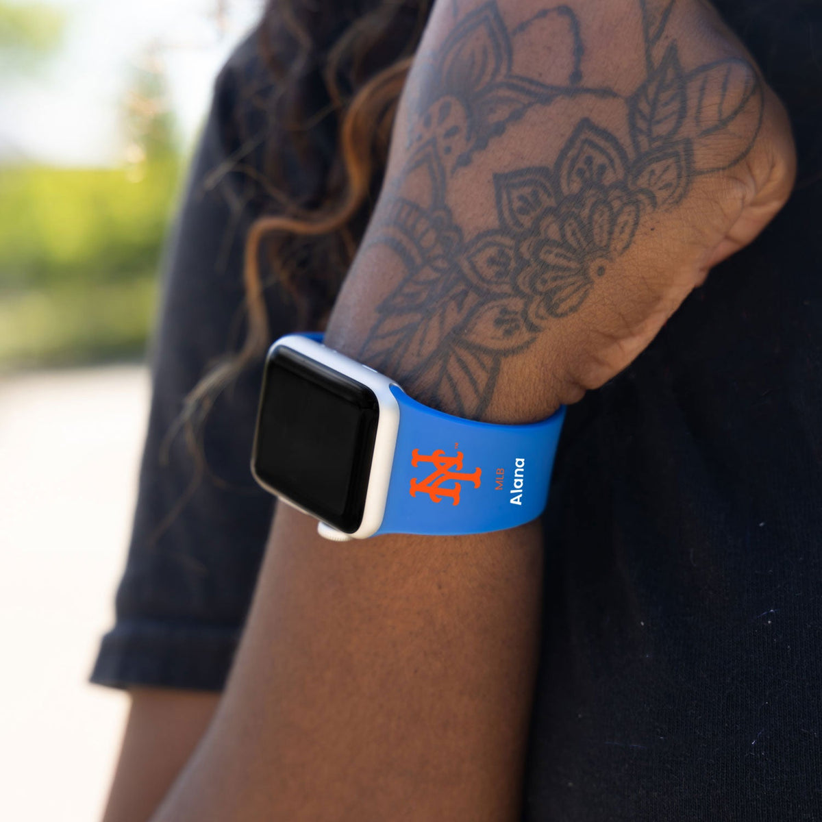 New York Mets HD Custom Name Apple Watch Band