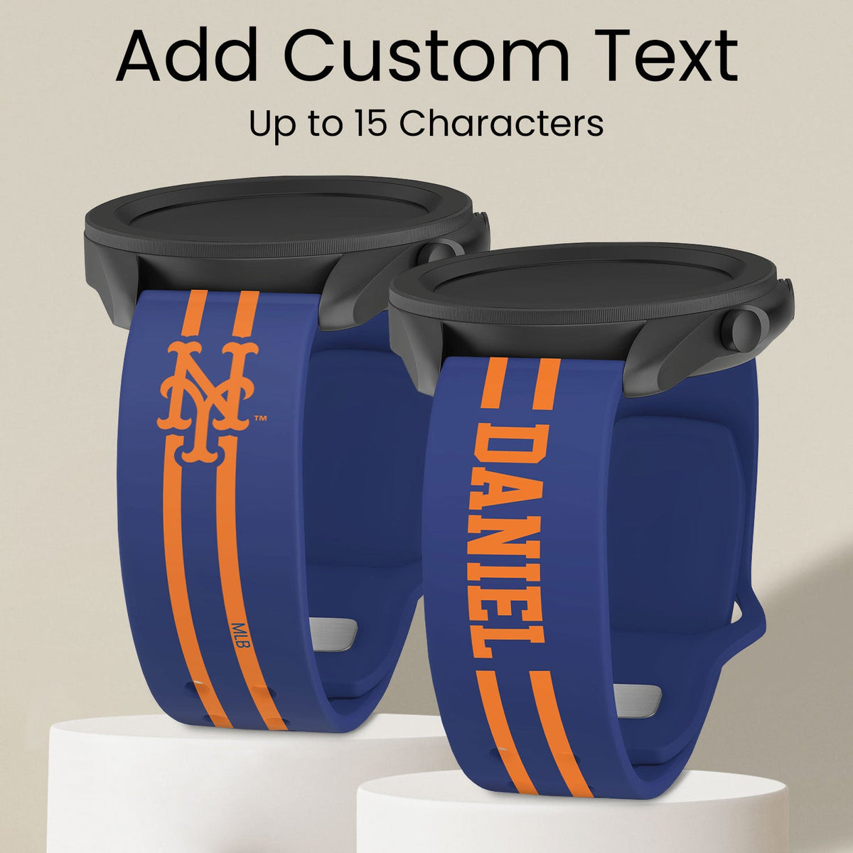 New York Mets Custom Name HD Quick Change Watch Band