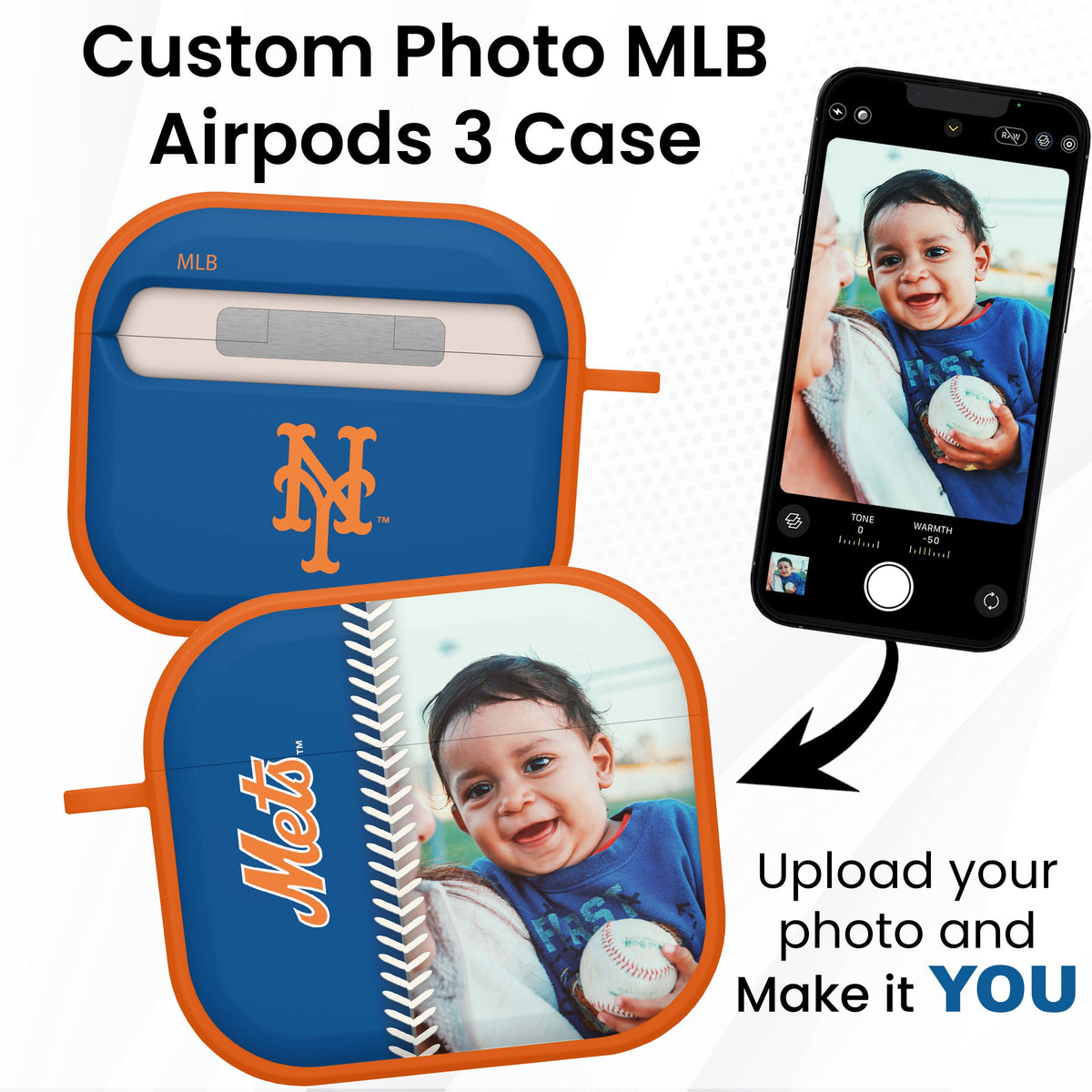 New York Mets Custom Photo HDX Apple AirPods Gen 3 Case Cover
