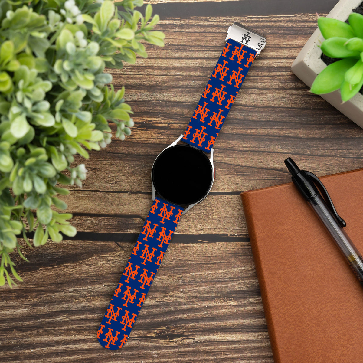 Game Time New York Mets Signature Series Quick Change Watch Band With Engraved Buckle