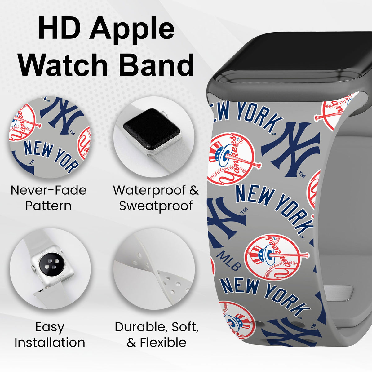 New York Yankees HD Apple Watch Band