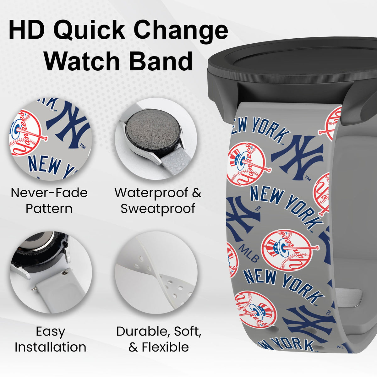 New York Yankees HD Samsung Galaxy Watch Band