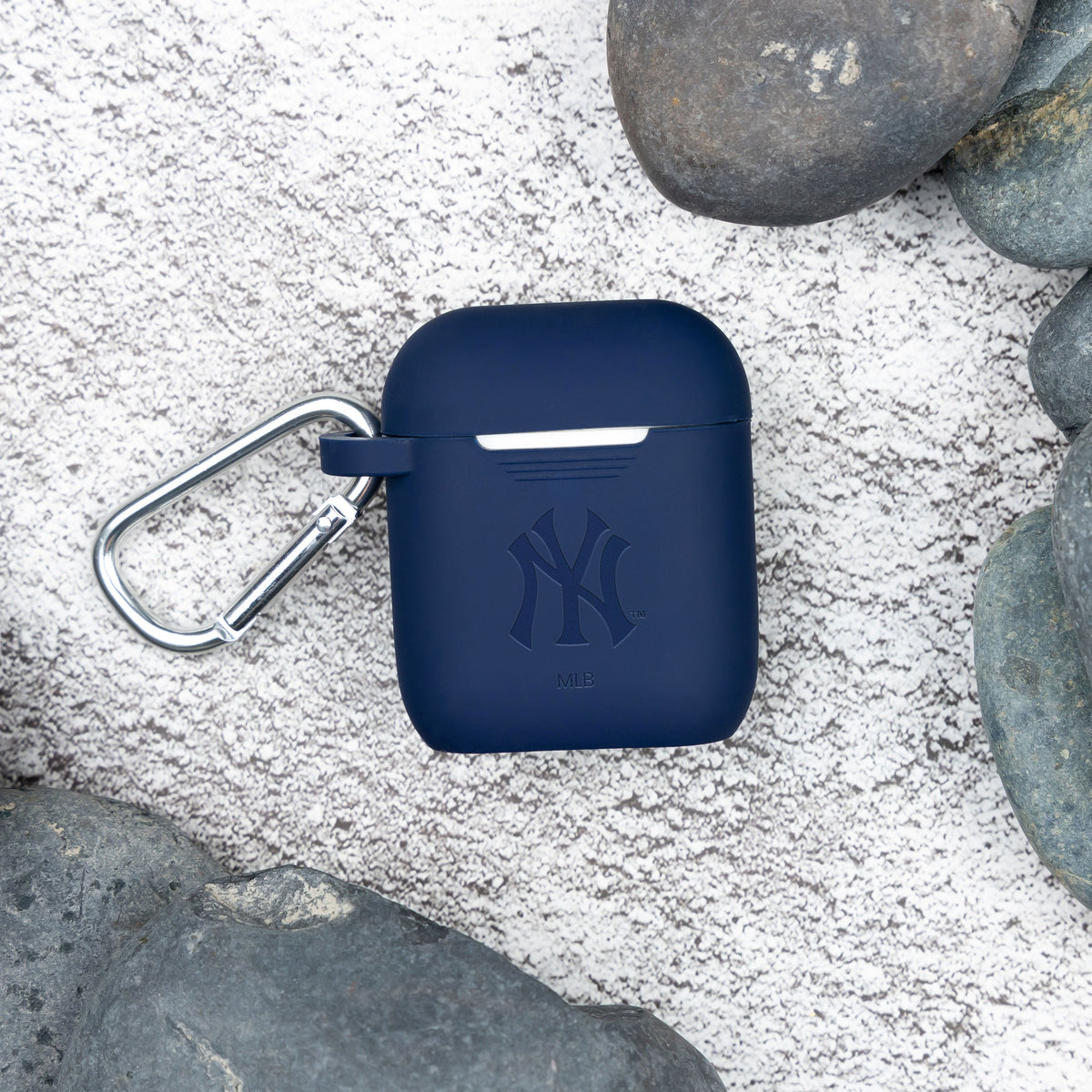 Game Time New York Yankees Engraved Silicone AirPods Case Cover
