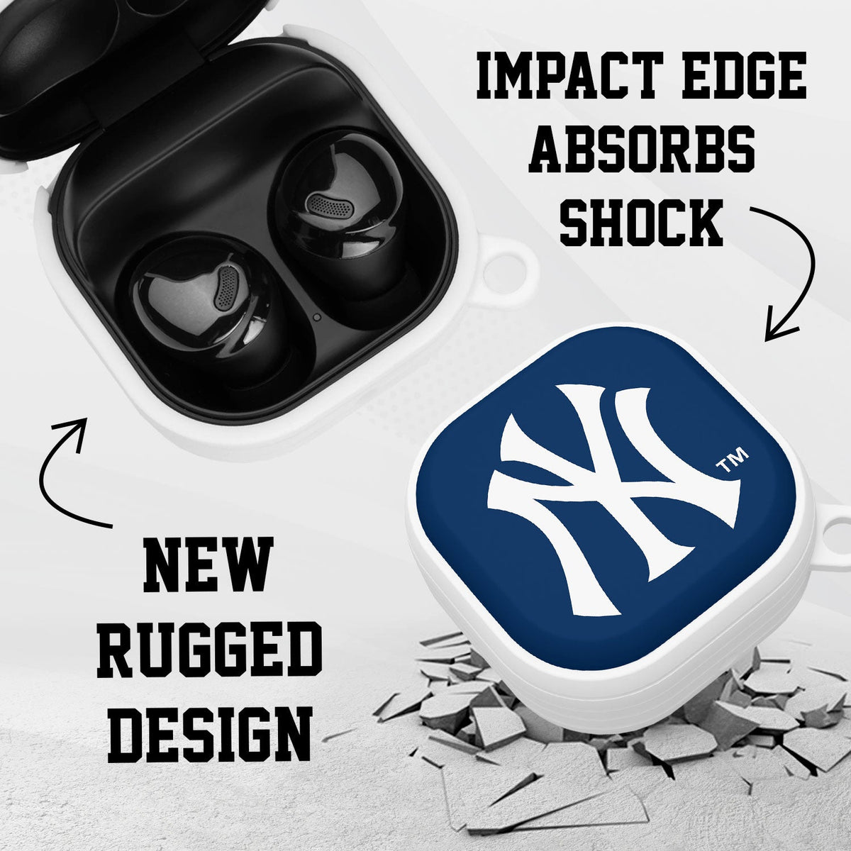 New York Yankees HDX Samsung Galaxy Buds Pro Case Cover
