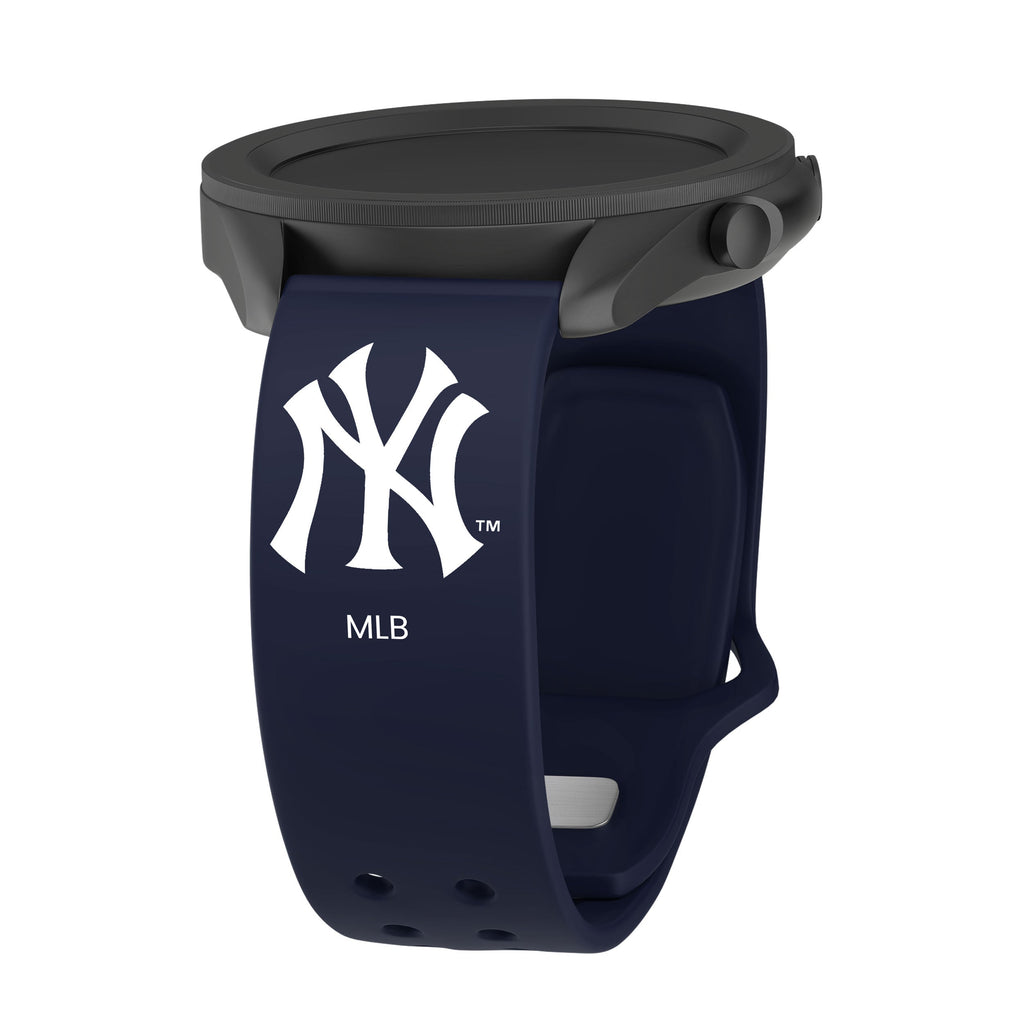 Lids New York Yankees Stainless Steel Watch with Leather Band - Black |  CoolSprings Galleria