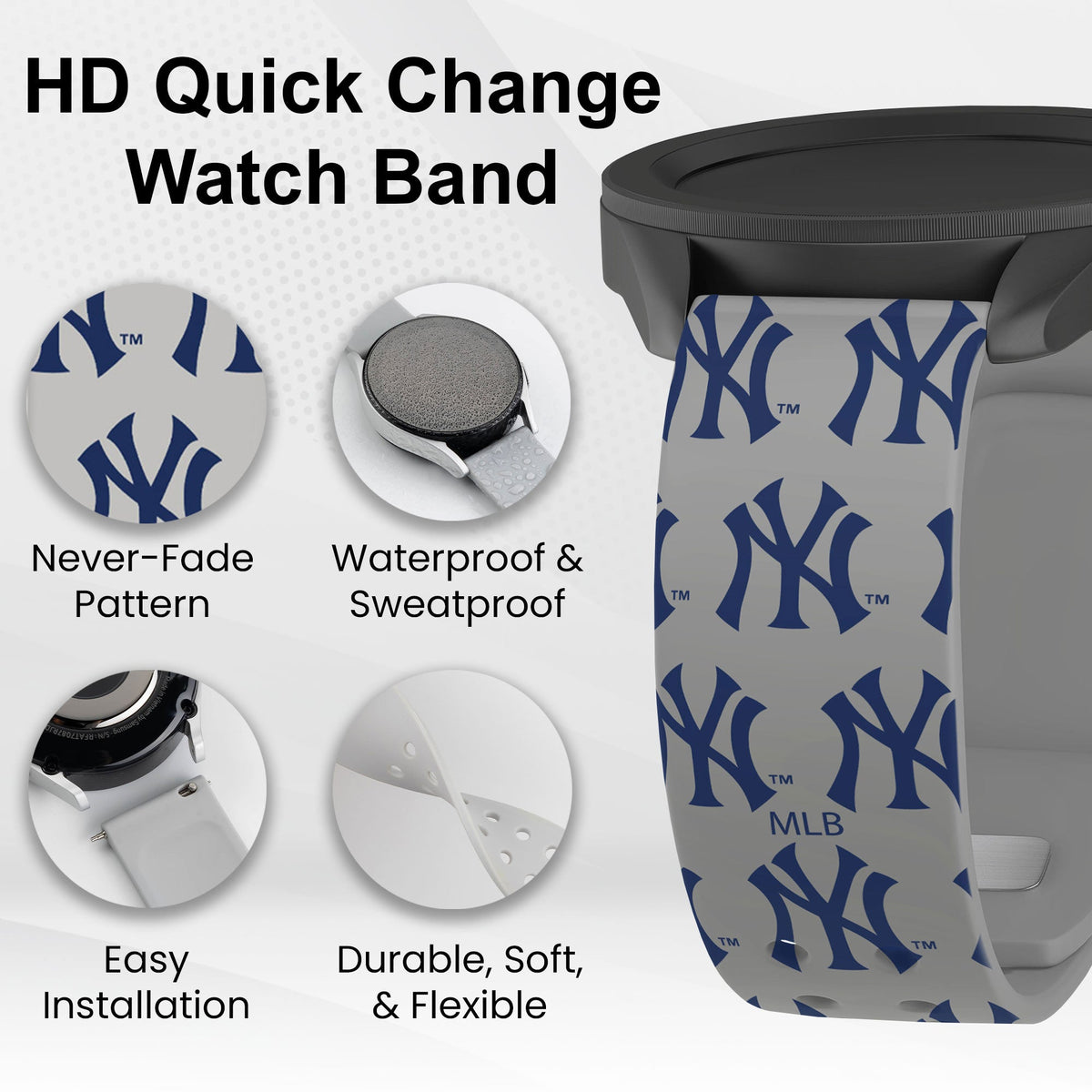 New York Yankees HD Samsung Galaxy Watch Band