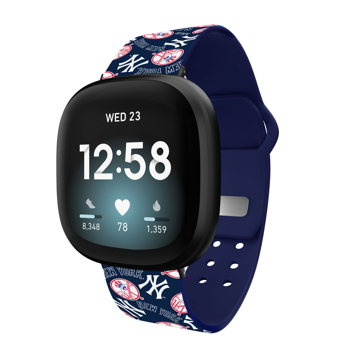 New York Yankees HD Fitbit Versa 3 and Sense Watch Band