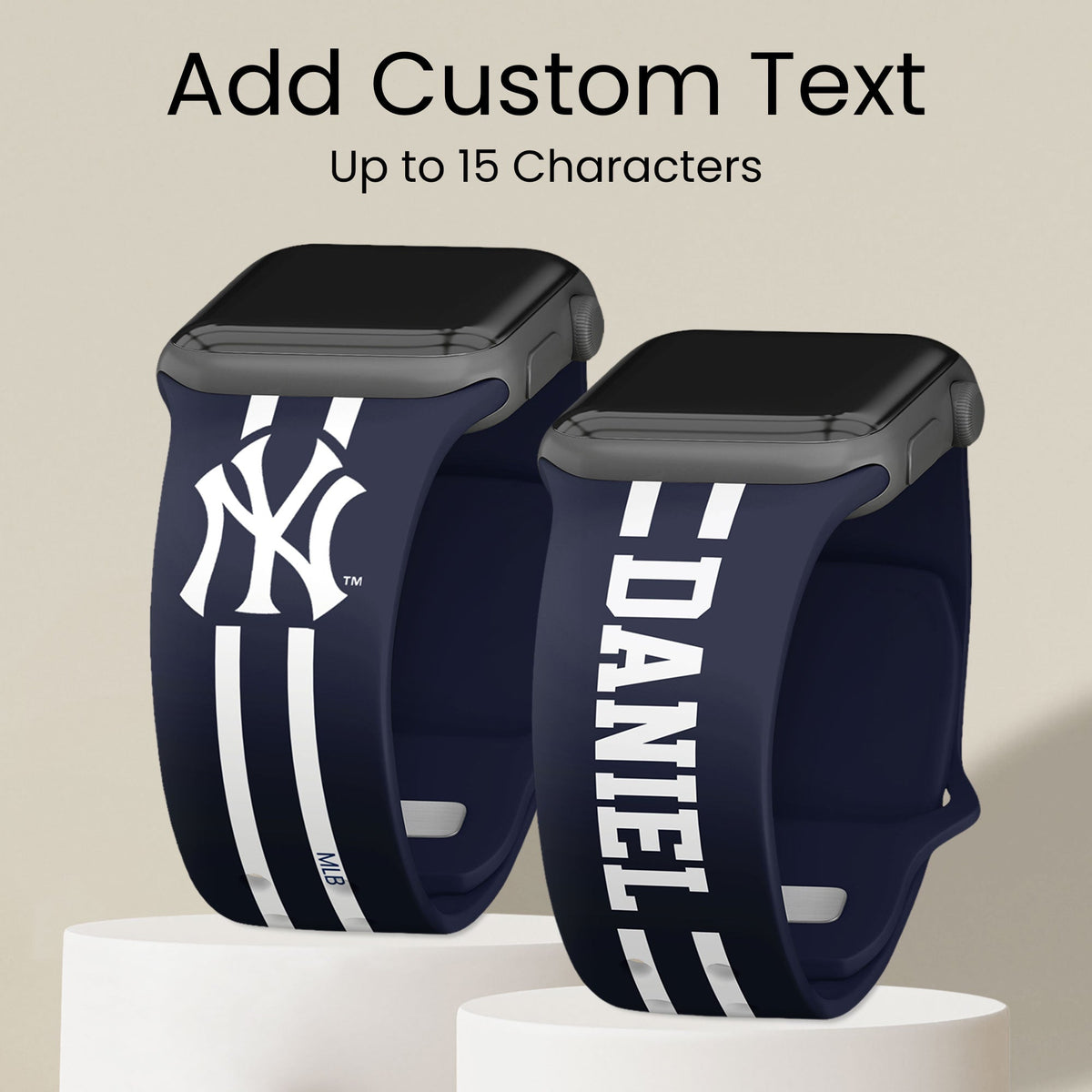 New York Yankees Custom Name HD Apple Watch Band
