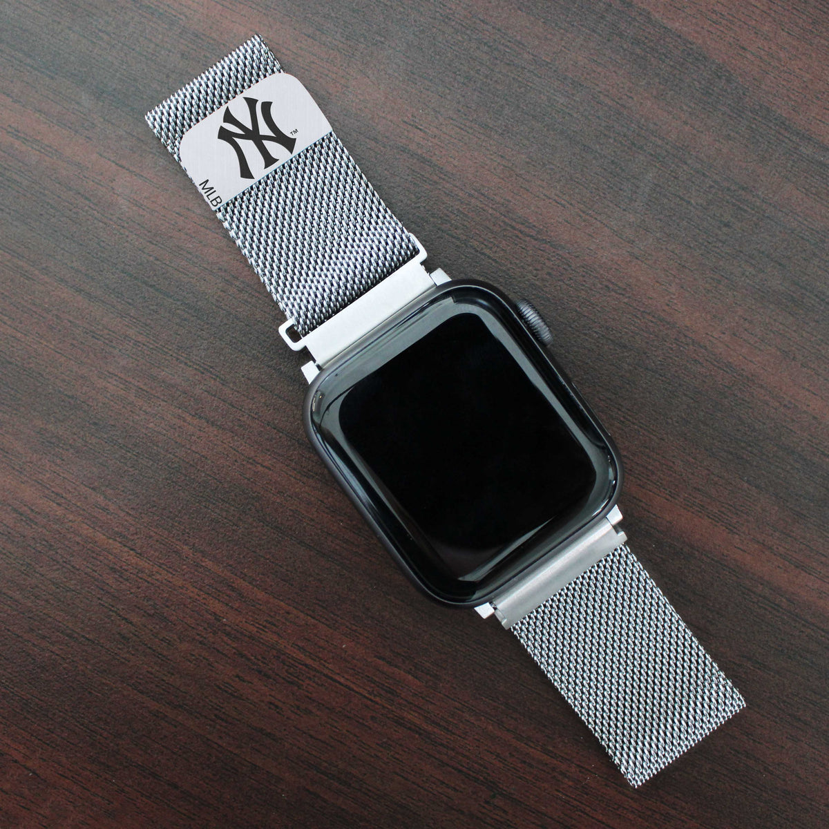 Game Time New York Yankees Stainless Steel Apple Watch Band Game