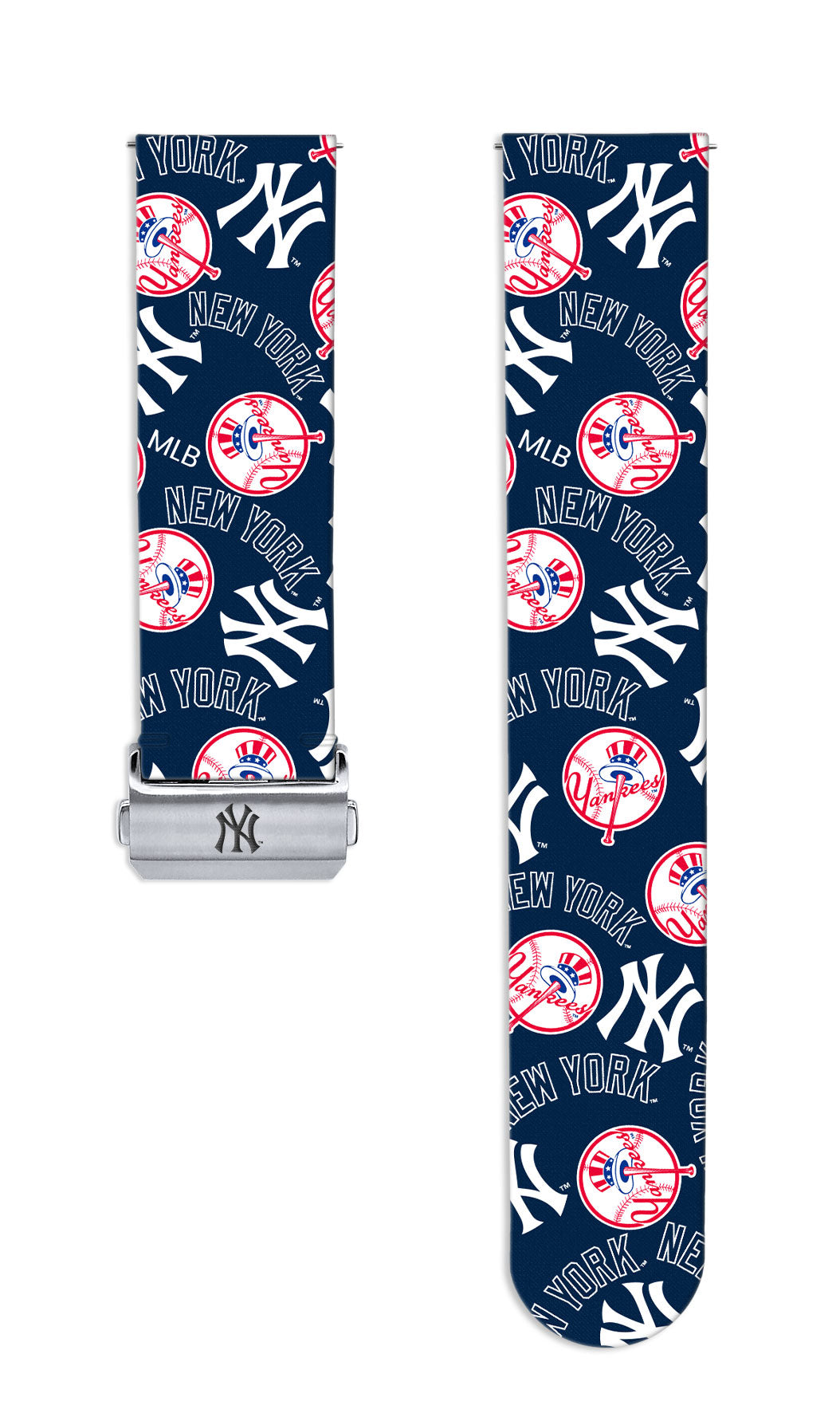 New York Yankees Full Print Quick Change Watch Band With Engraved Buckle - Game Time