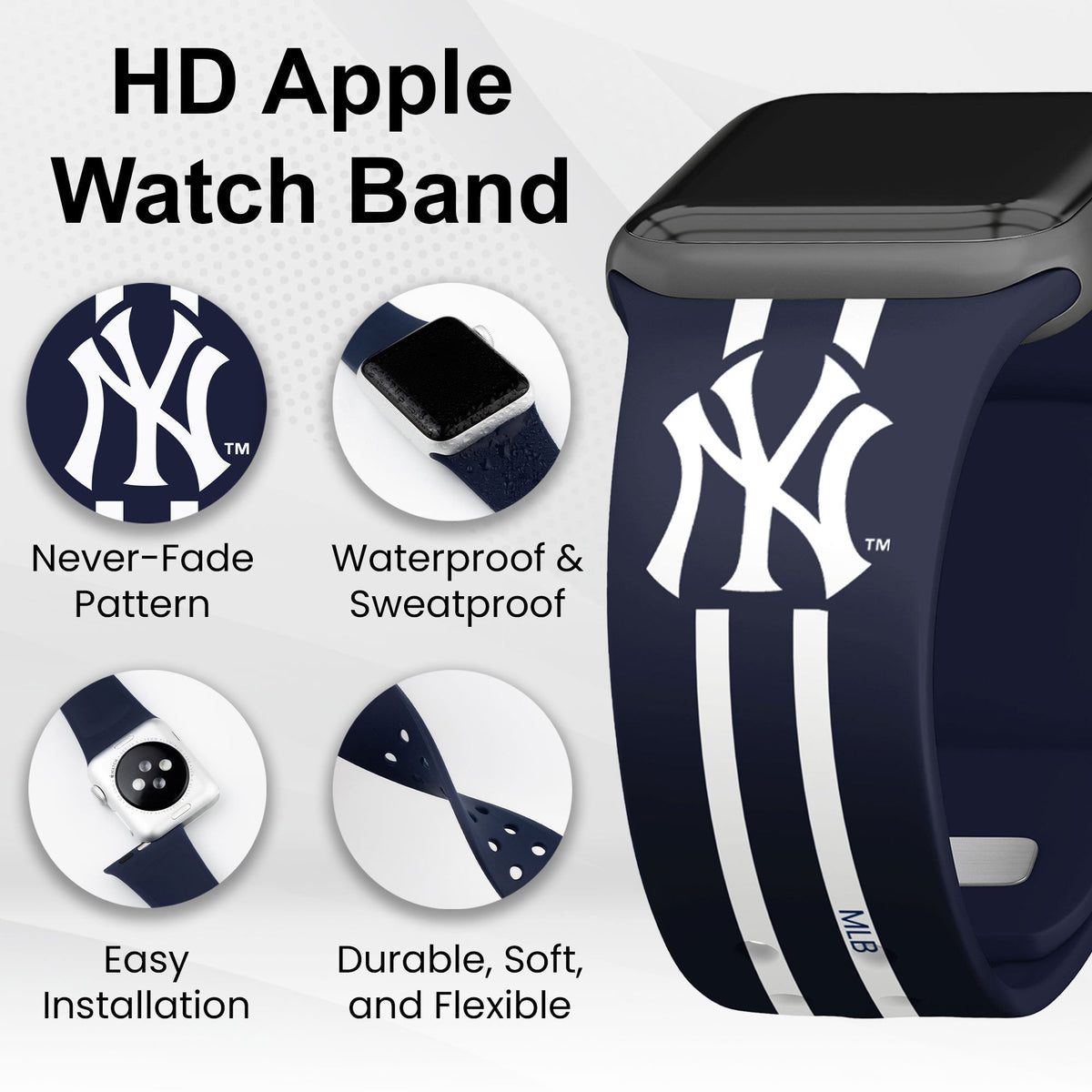New York Yankees HD Apple Watch Band