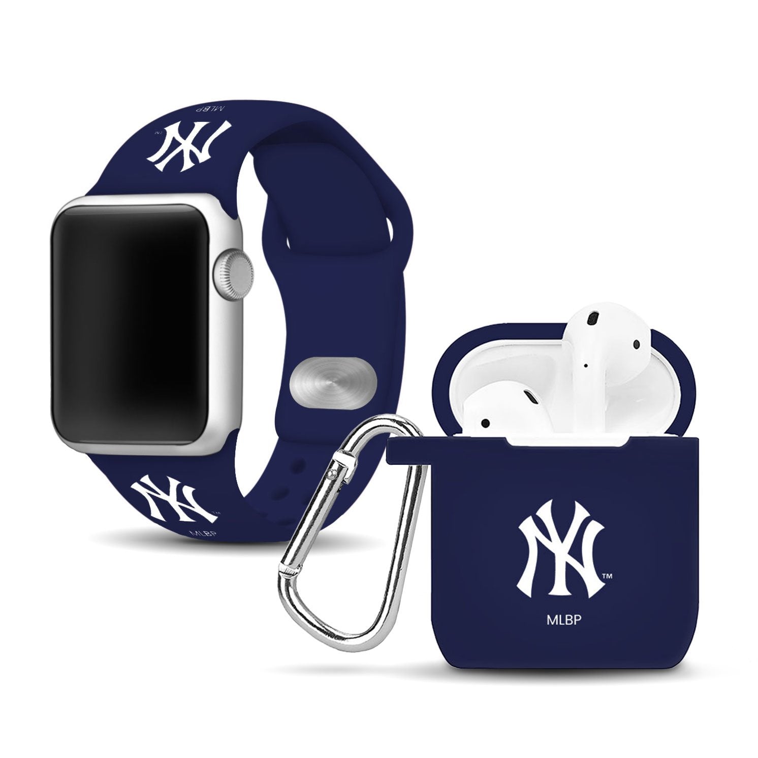 Mlb New York Yankees Apple Watch Compatible Leather Band - Tan