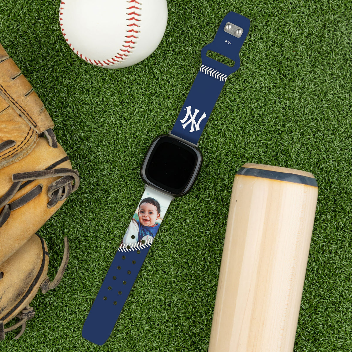New York Yankees Custom Photo HD Fitbit Versa 3 &amp; Sense Band