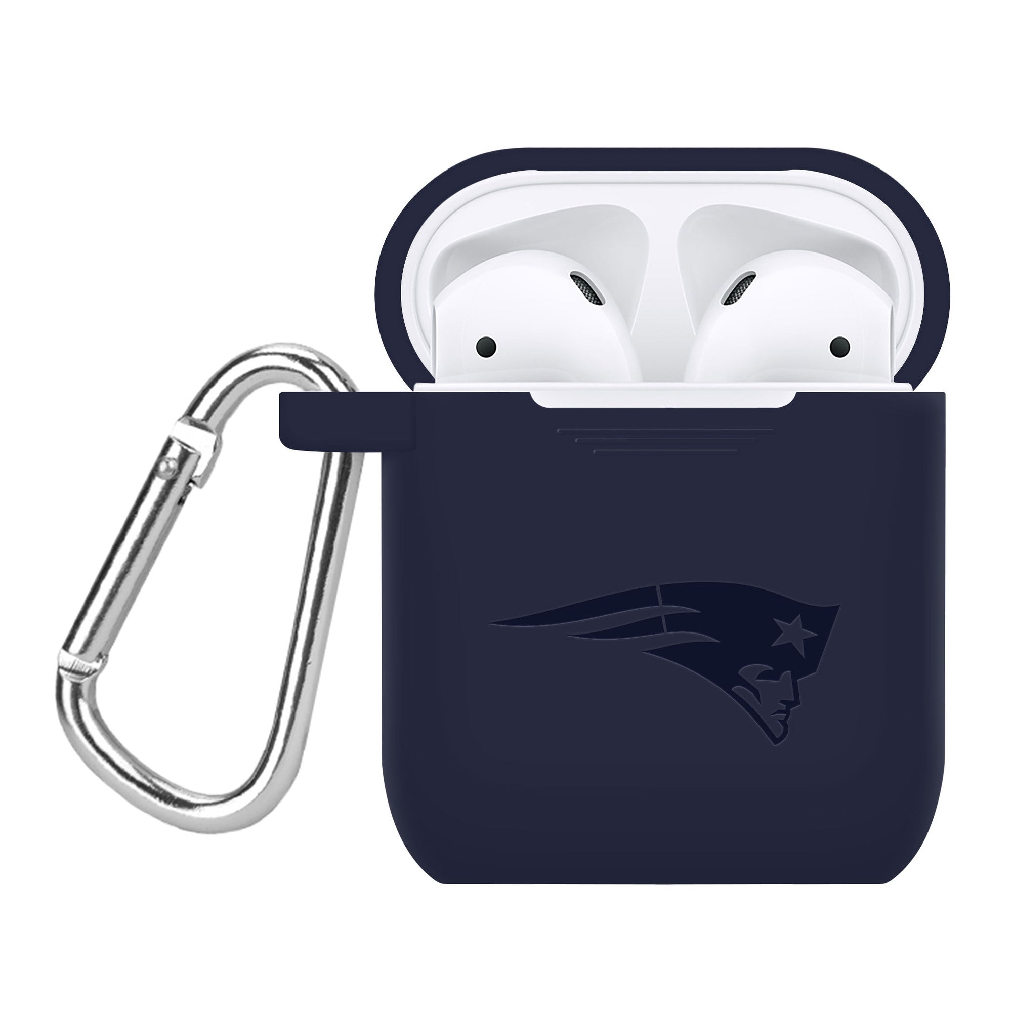 Game Time New England Patriots Engraved Silicone AirPods Case Cover