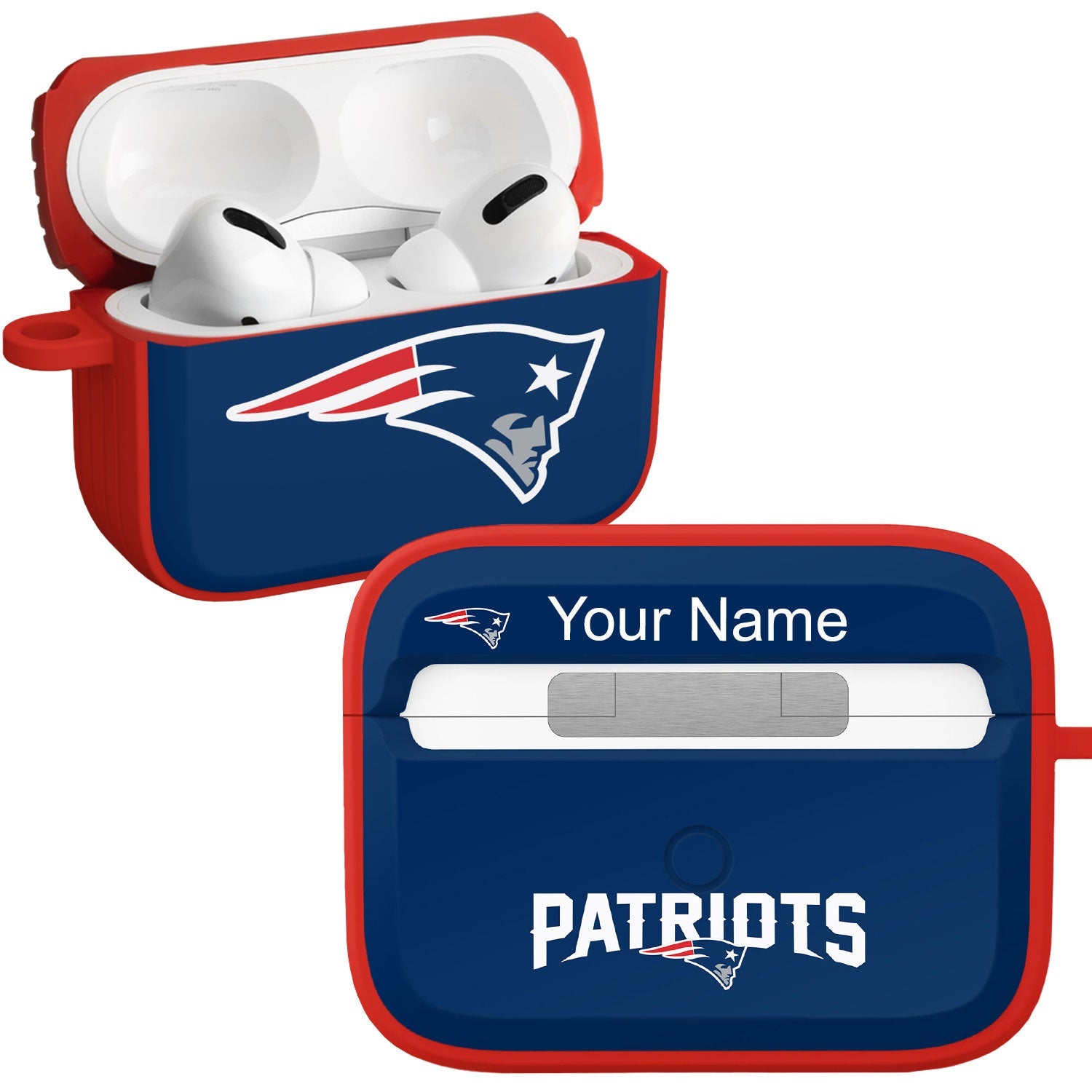 New England Patriots HDX Custom Name Apple AirPods Pro Case Cover (Classic)