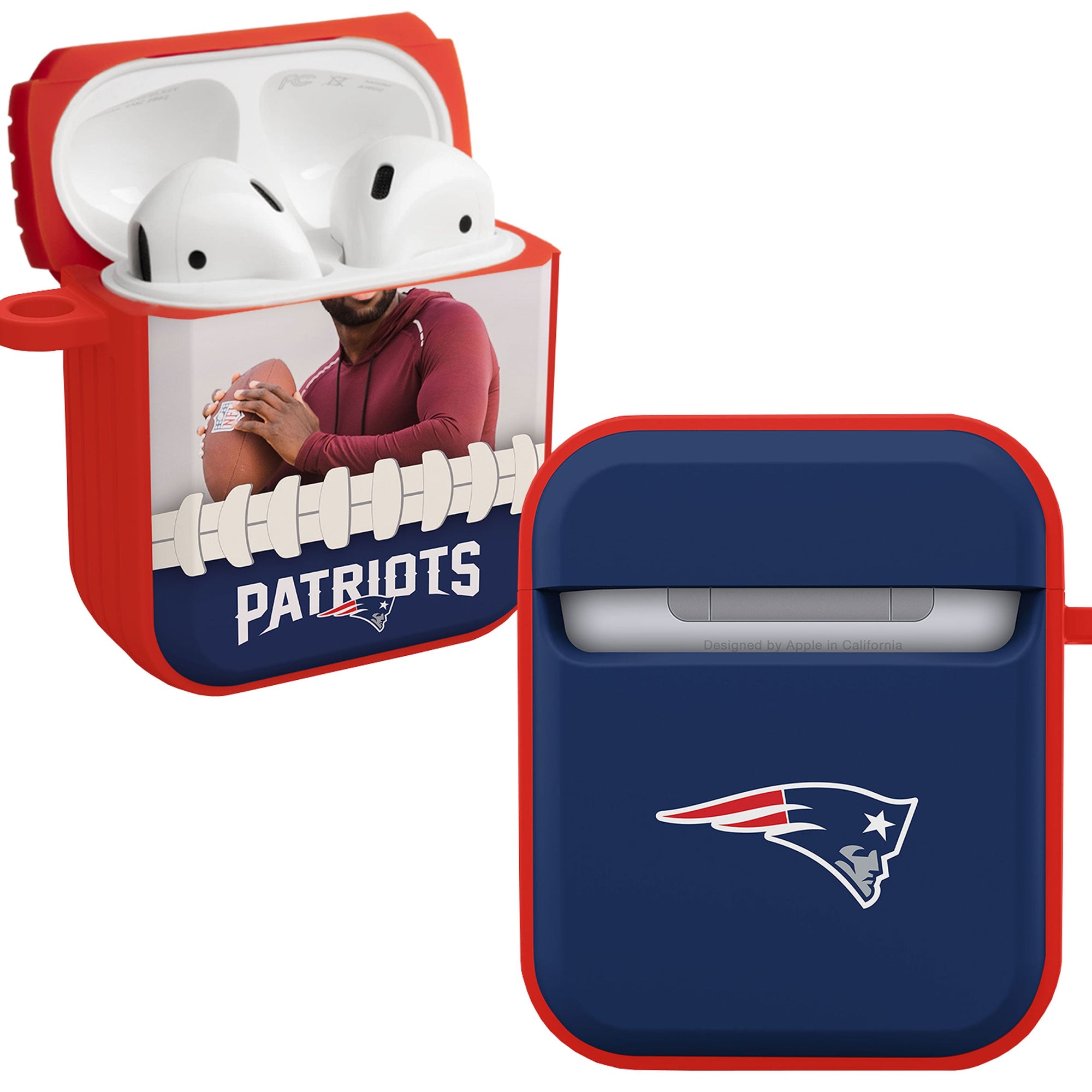 New England Patriots Custom Photo HDX Apple AirPods Gen 1 & 2 Case Cover