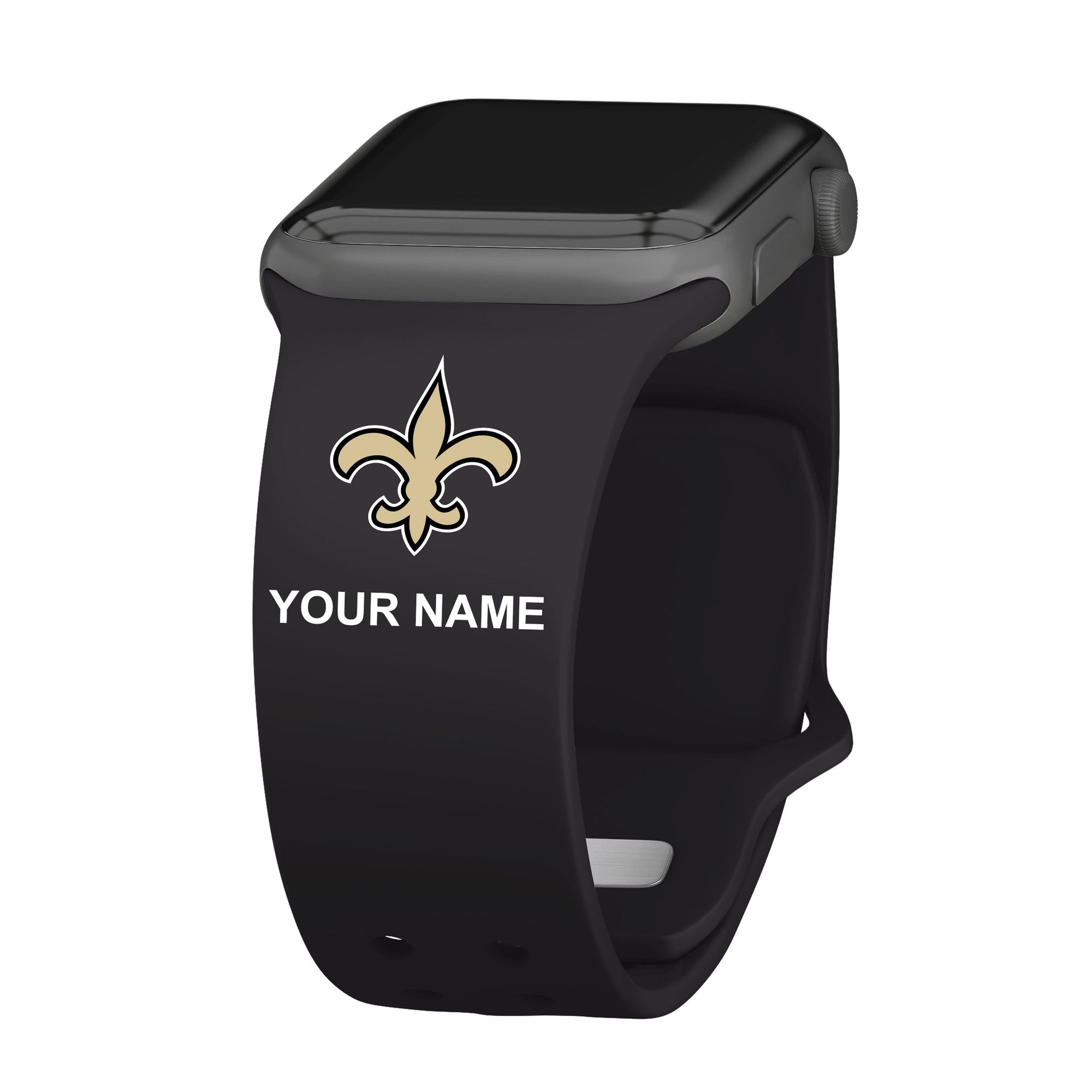 New Orleans Saints Custom Name HD Apple Watch Band