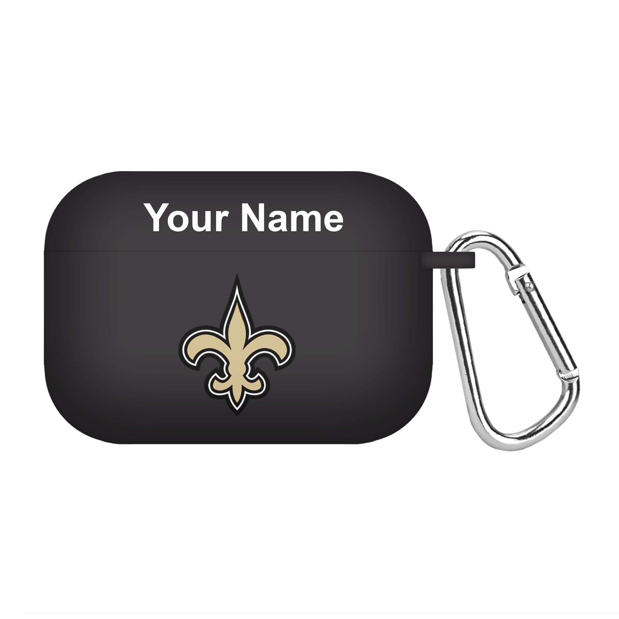 New Orleans Saints Custom Name HD Apple AirPods Pro Case Cover (Black)