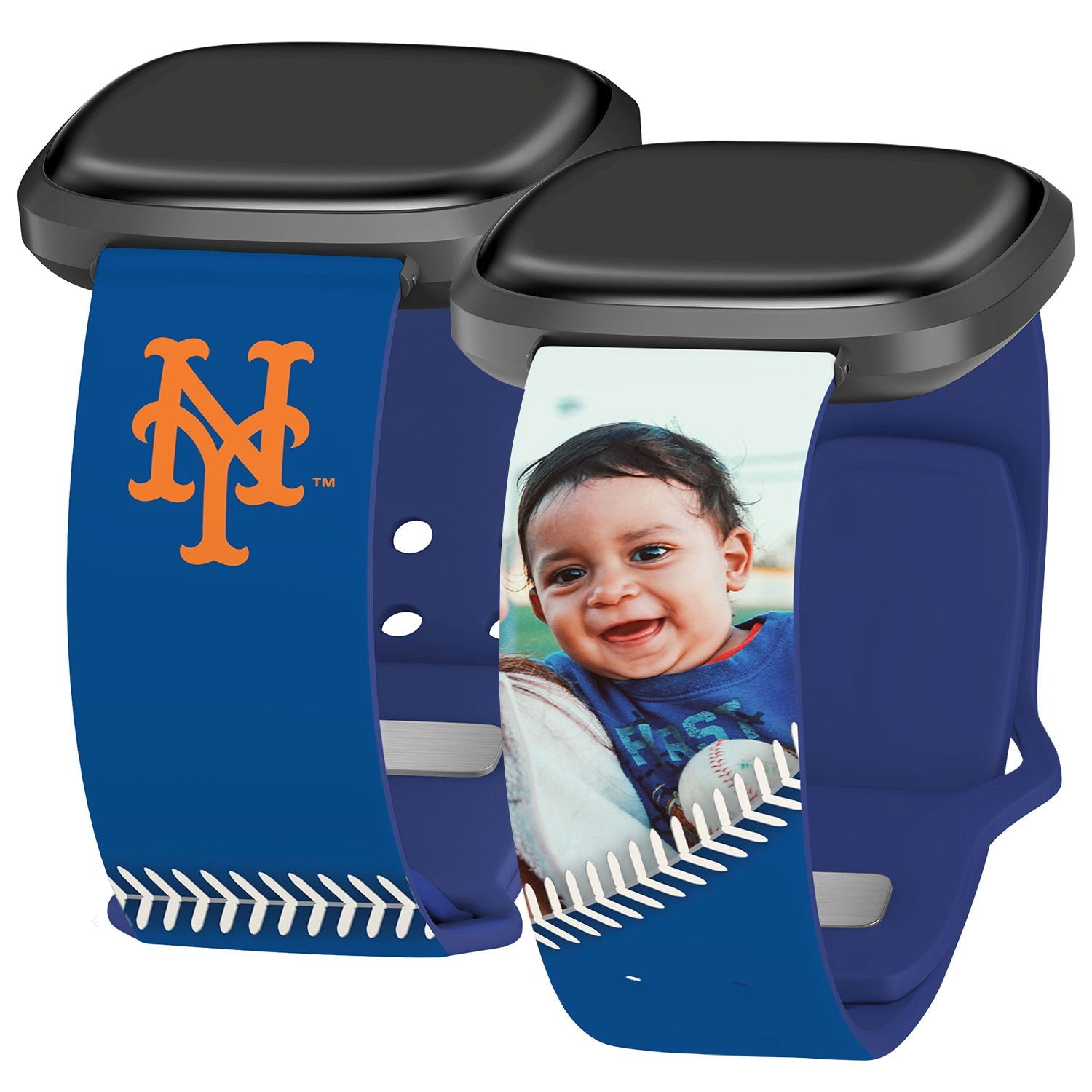 New York Mets Custom Photo HD Fitbit Versa 3 & Sense Band