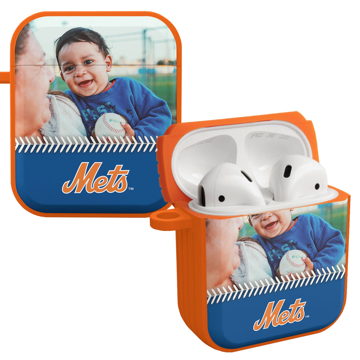 New York Mets Custom Photo HDX Apple AirPods Gen 1 &amp; 2 Case Cover