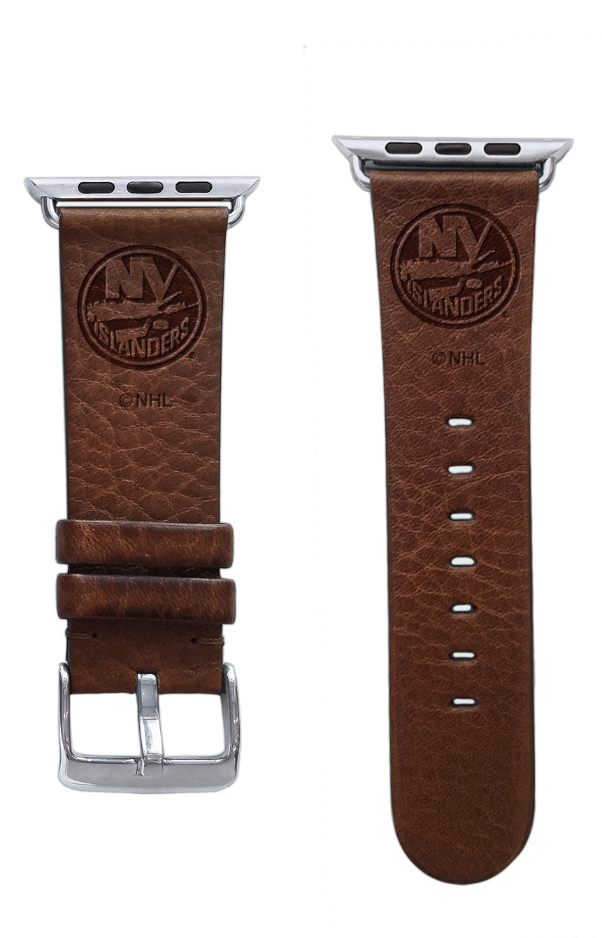 New York Islanders Leather Apple Watch Band - Game Time Bands