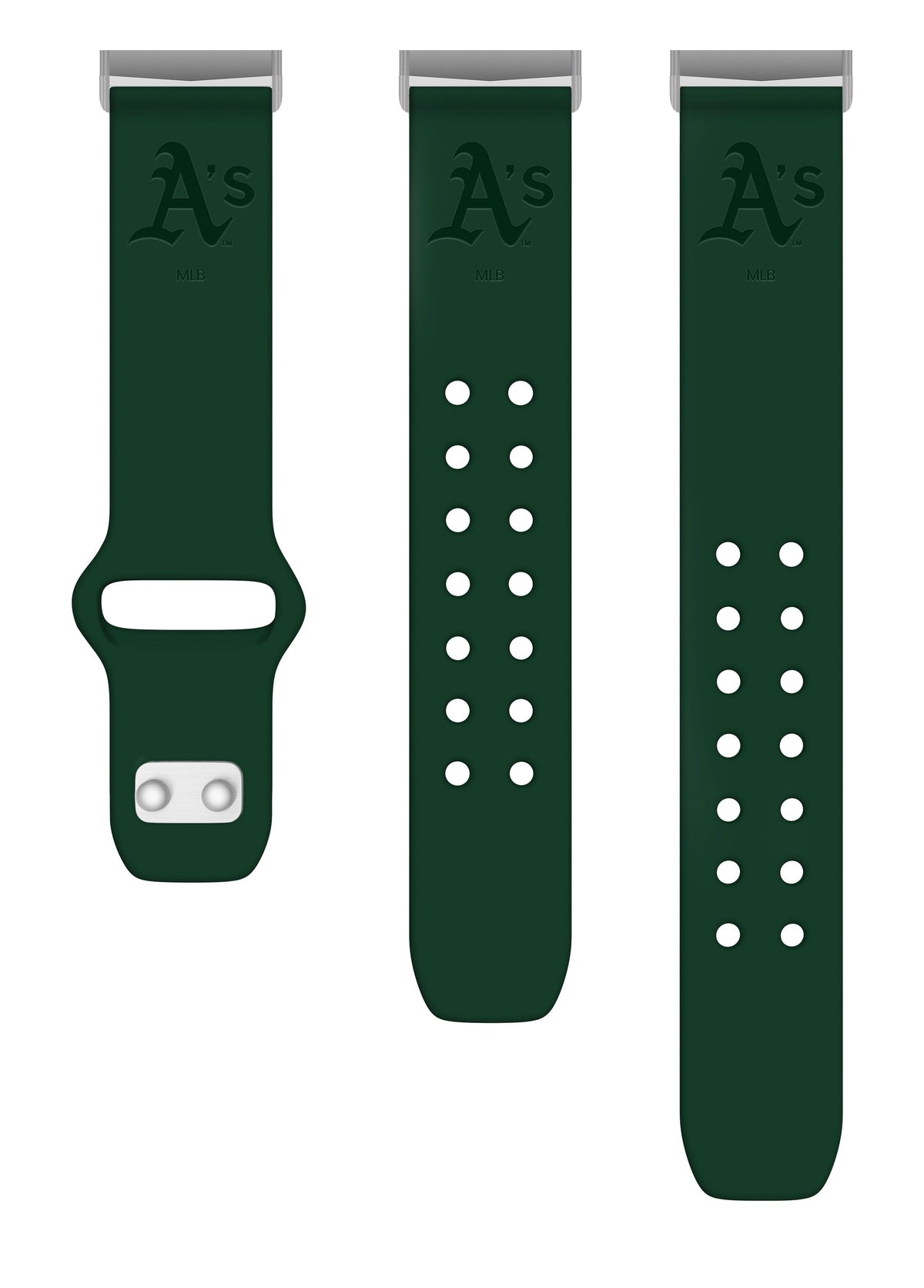 Oakland Athletics Fitbit Engraved Silicone Watch Band