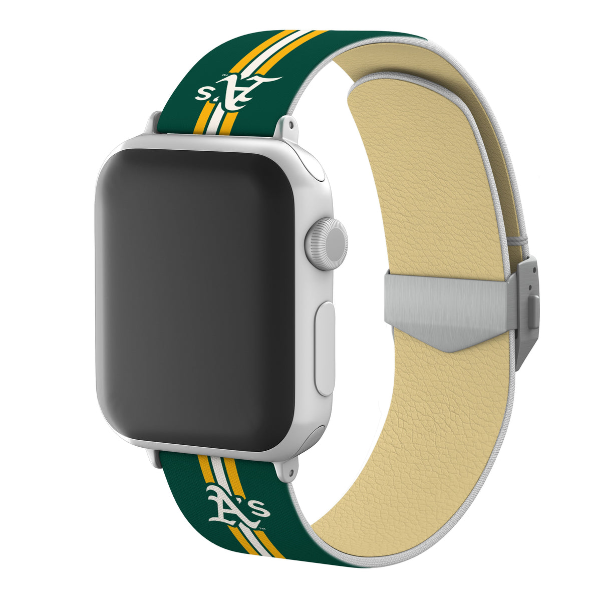 Oakland Athletics Full Print Watch Band With Engraved Buckle - Game Time