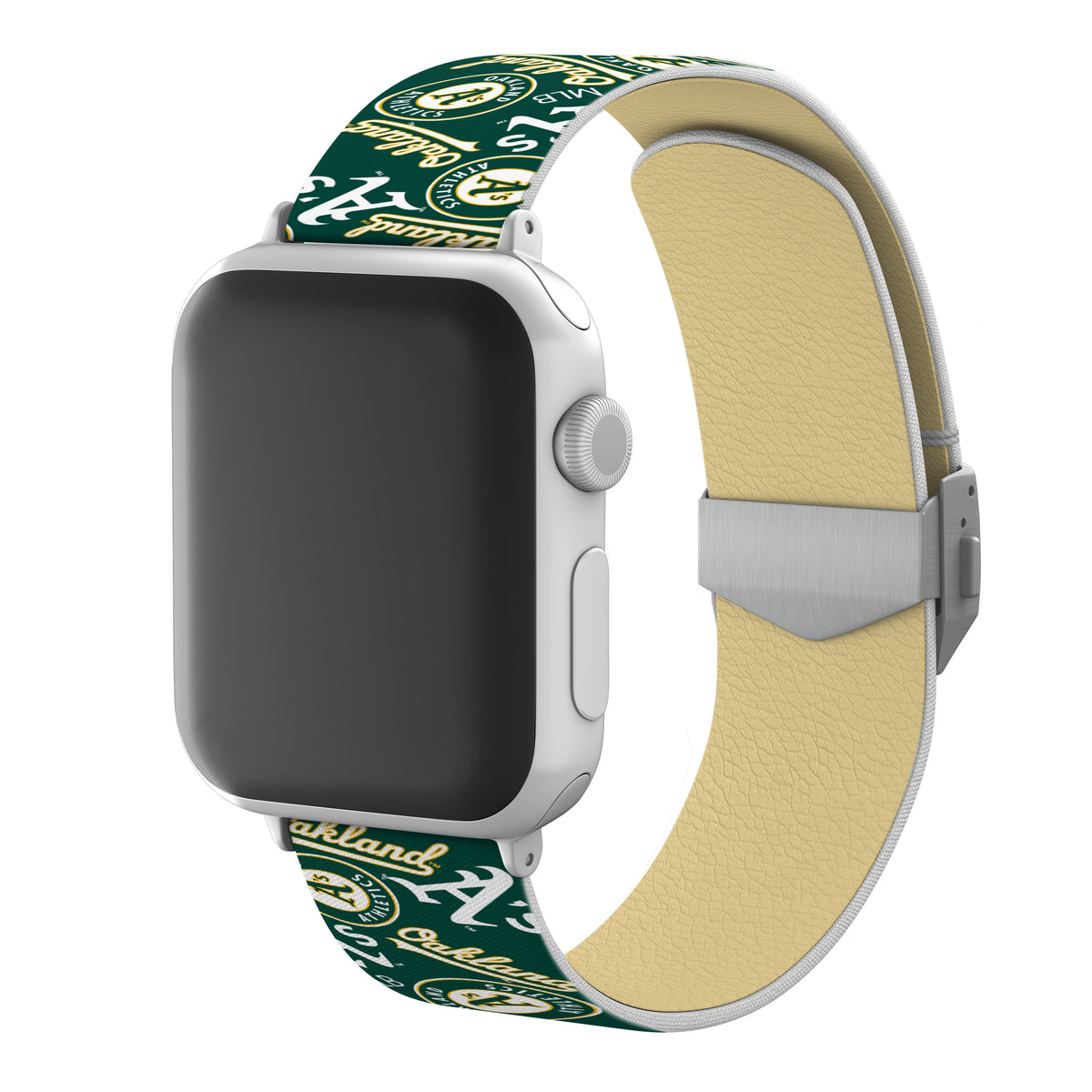 Oakland Athletics Full Print Watch Band With Engraved Buckle - Game Time