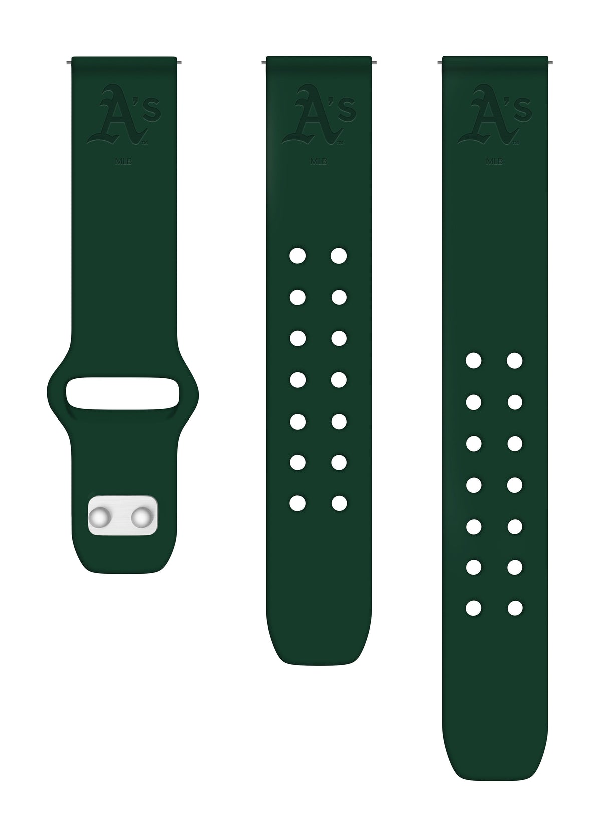 Oakland Athletics Engraved Silicone Watch Band - Game Time