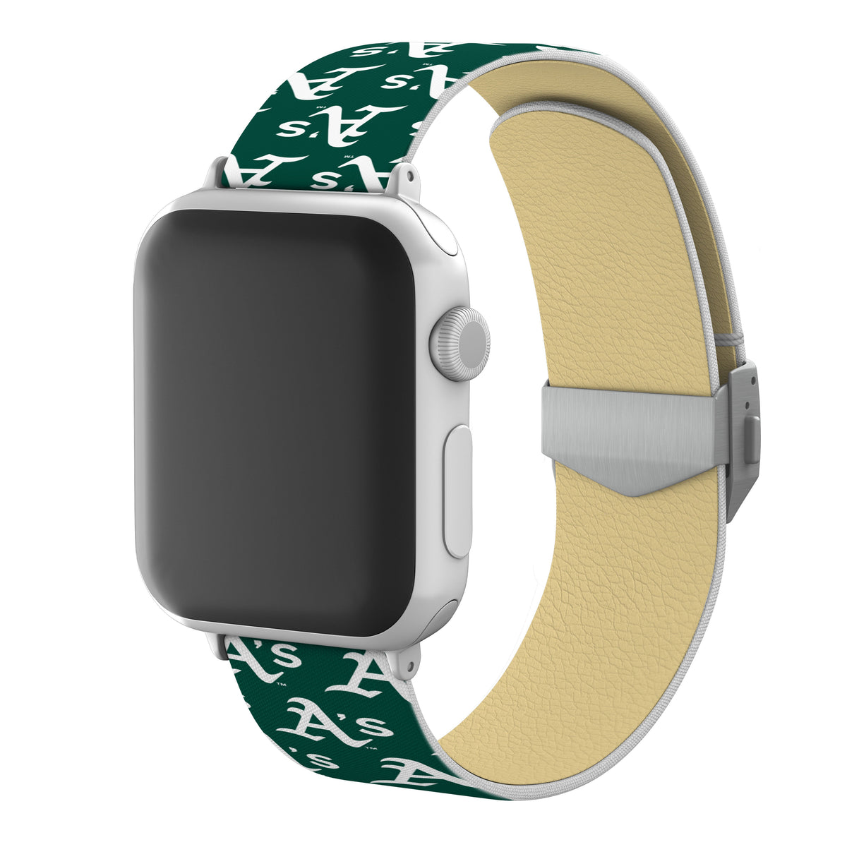 Oakland Athletics Full Print Watch Band With Engraved Buckle - Game Time