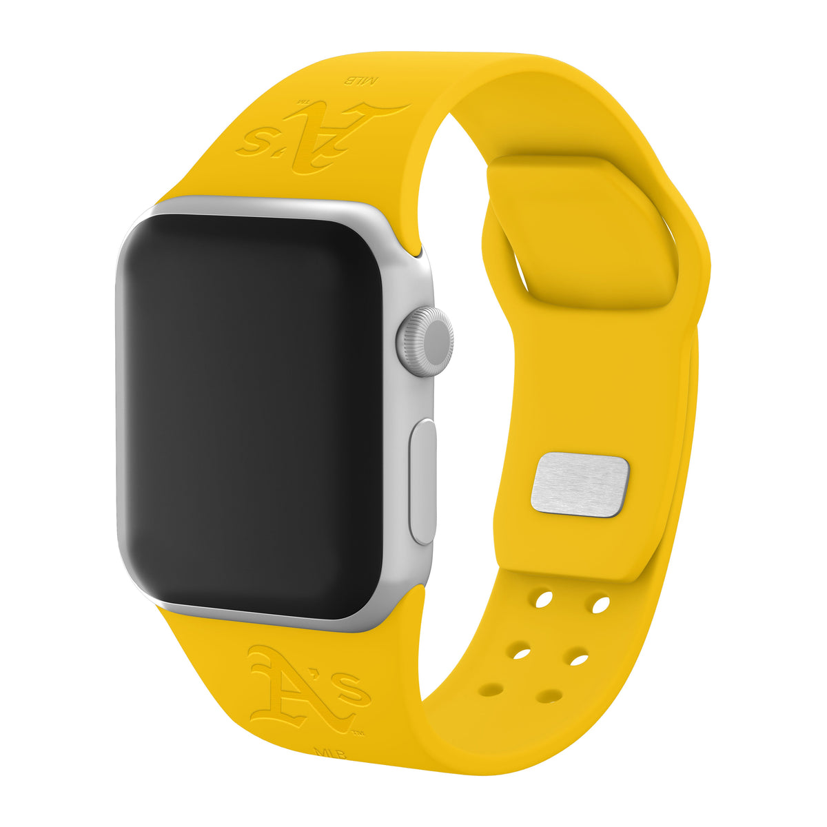 Oakland Athletics Engraved Silicone Apple Watch Band - Game Time