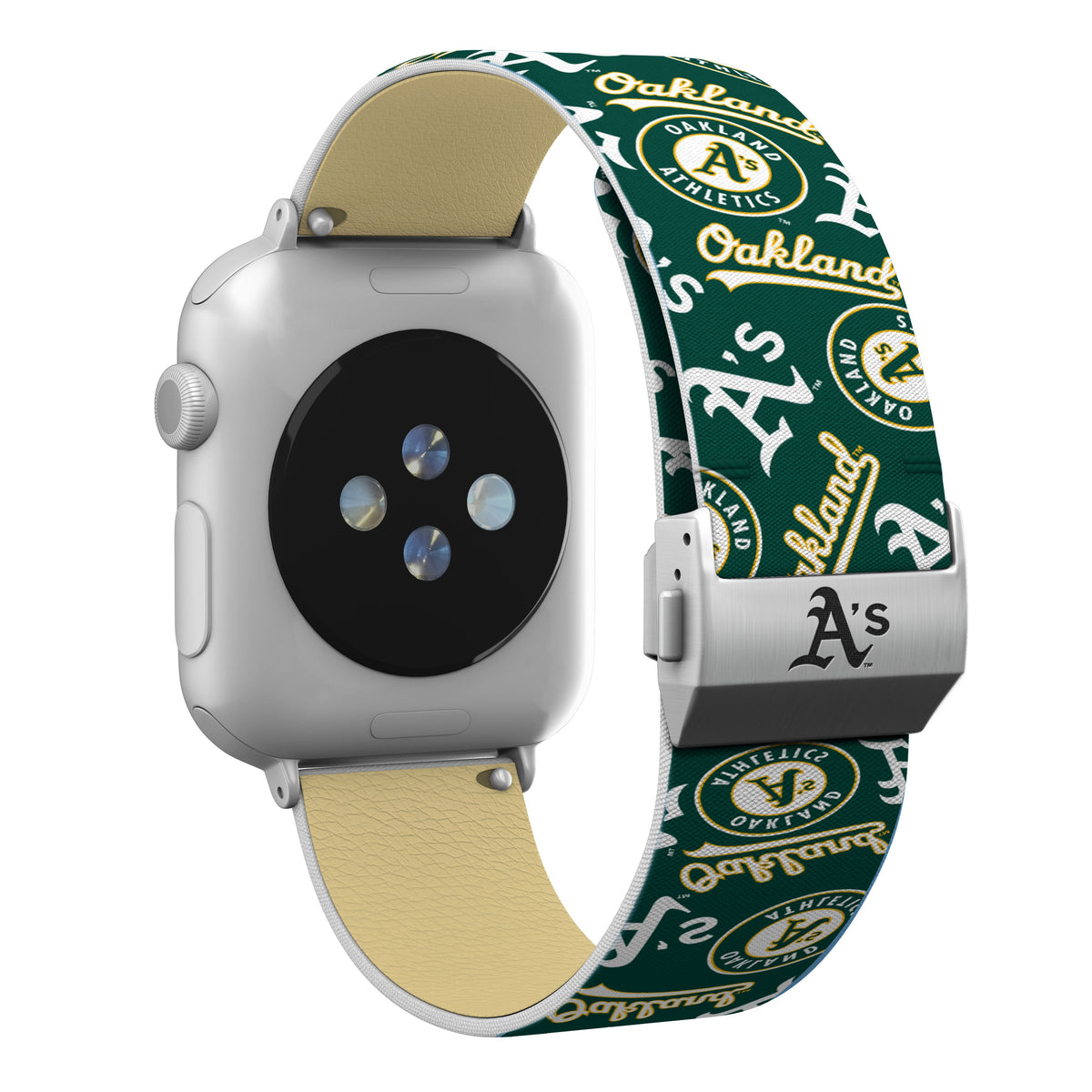 Oakland Athletics Full Print Watch Band With Engraved Buckle - Game Time