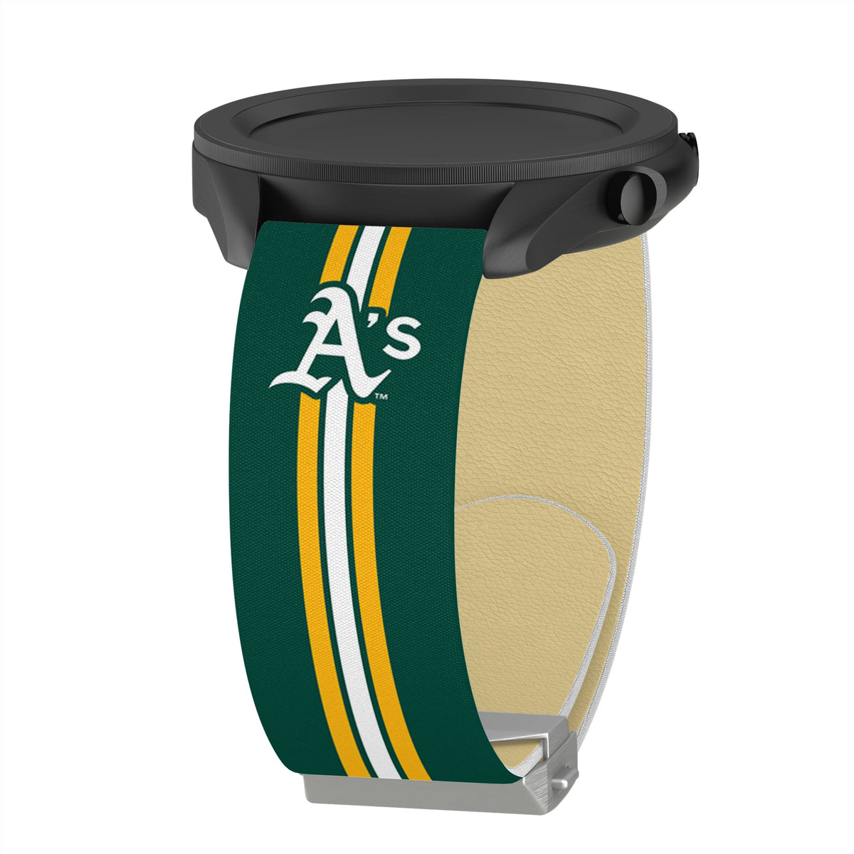 Game Time Oakland Athletics Signature Series Quick Change Watch Band With Engraved Buckle