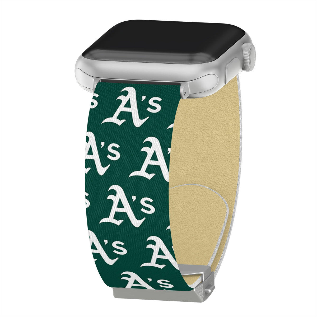 Game Time Oakland Athletics Signature Series Apple Watch Band With Engraved Buckle