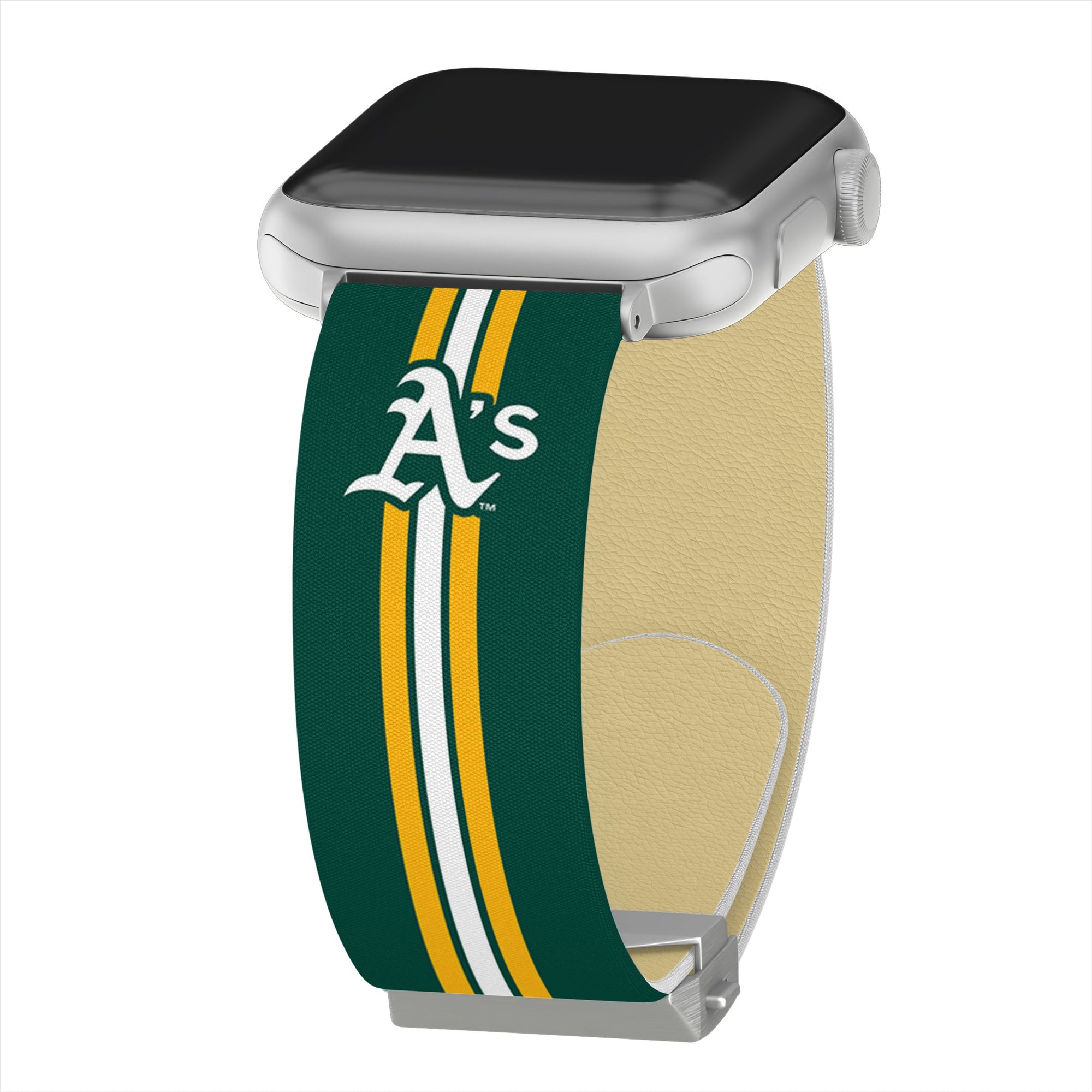 Game Time Oakland Athletics Signature Series Apple Watch Band With Engraved Buckle