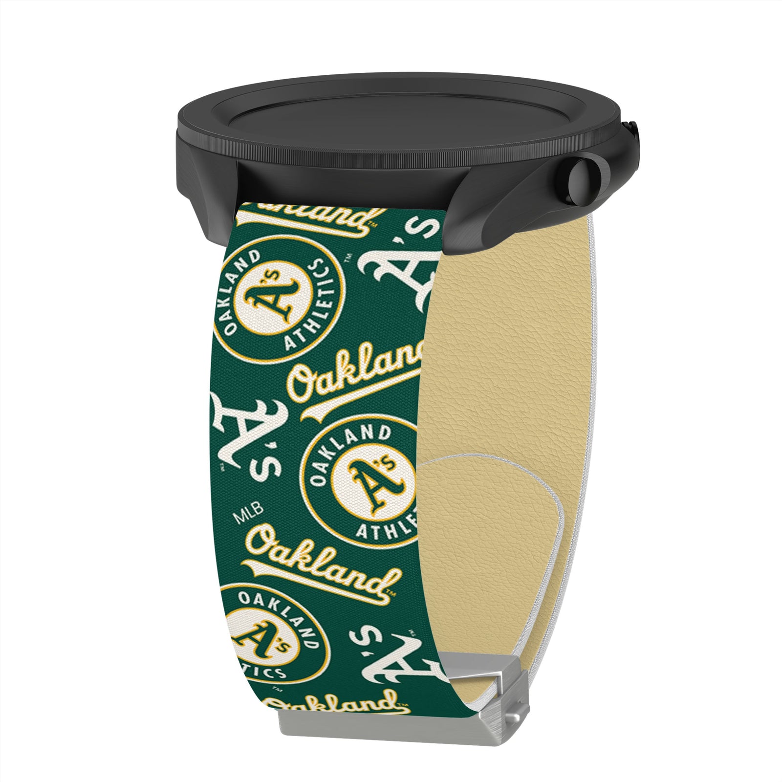 Game Time Oakland Athletics Signature Series Quick Change Watch Band With Engraved Buckle