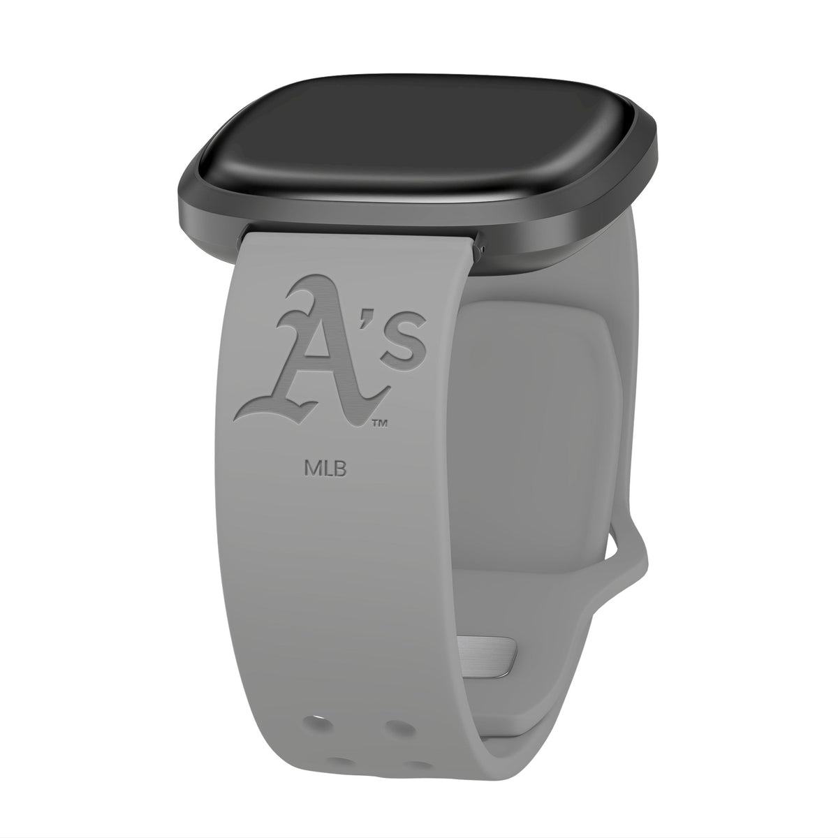 Oakland Athletics Fitbit Engraved Silicone Watch Band