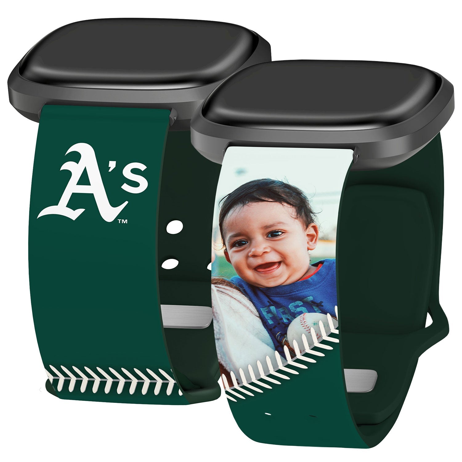 Oakland Athletics Custom Photo HD Fitbit Versa 3 & Sense Band