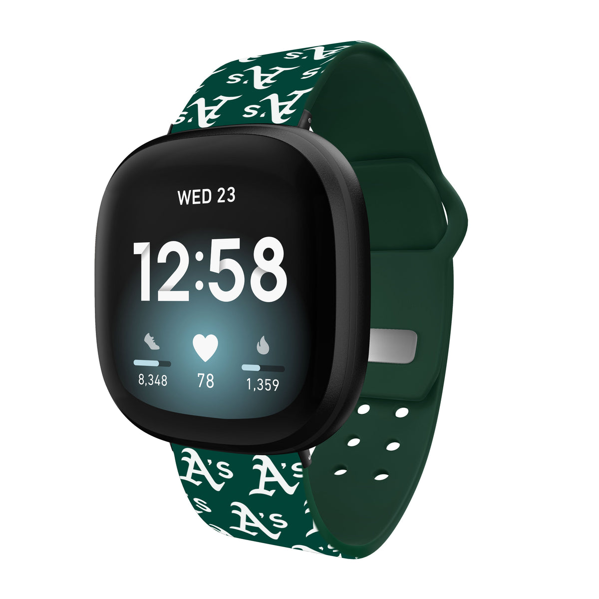 Oakland Athletics HD Fitbit Versa 3 and Sense Watch Band