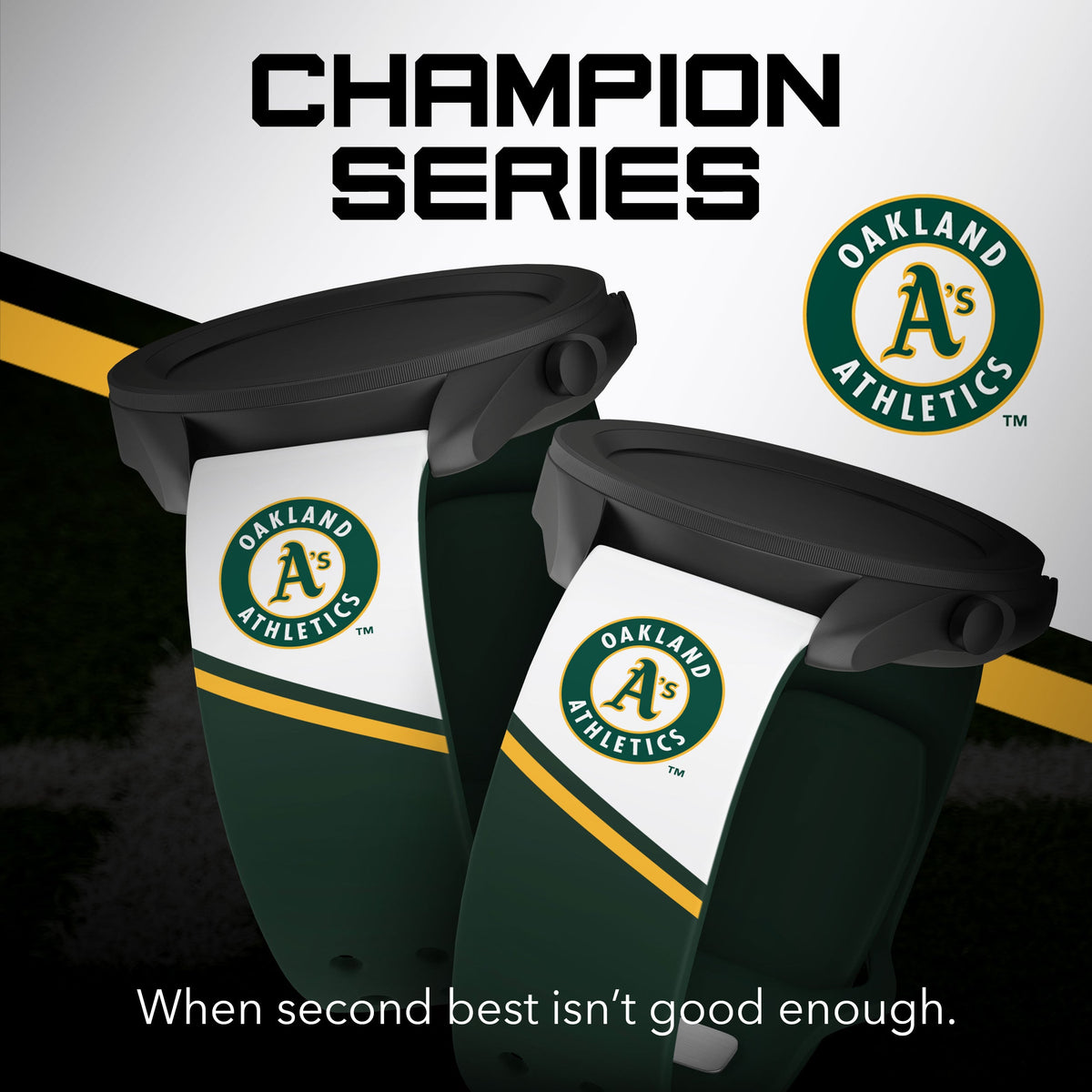 Oakland Athletics HD Champion Series Samsung Galaxy Watch Band