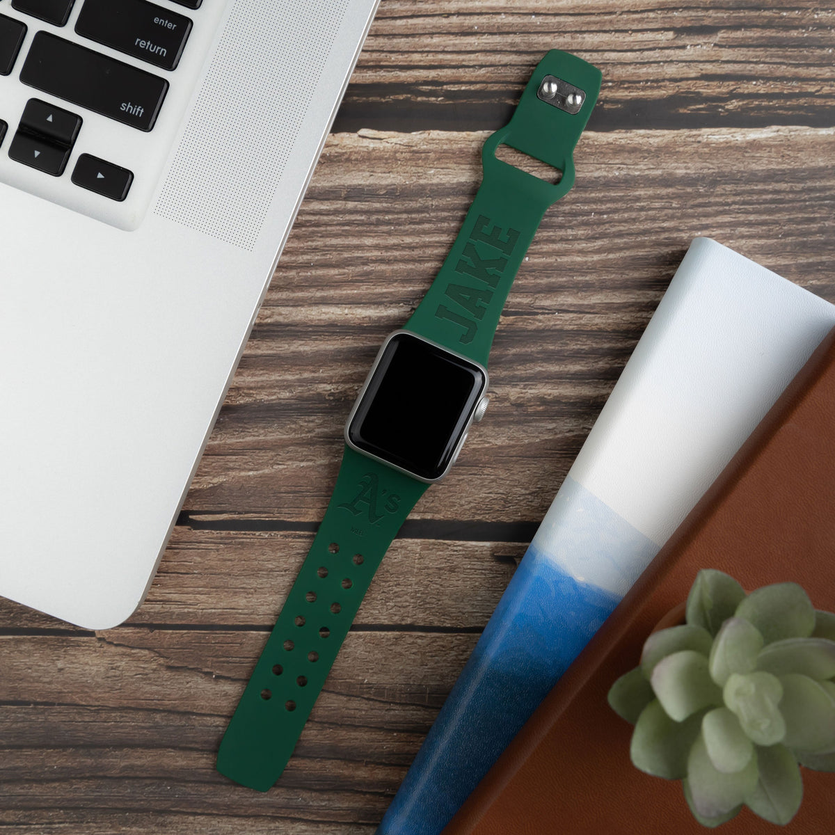 Oakland Athletics Custom Engraved Apple Watch Band