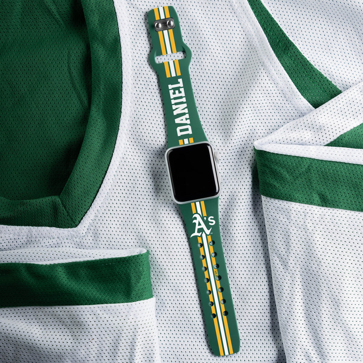 Oakland Athletics Custom Name HD Apple Watch Band