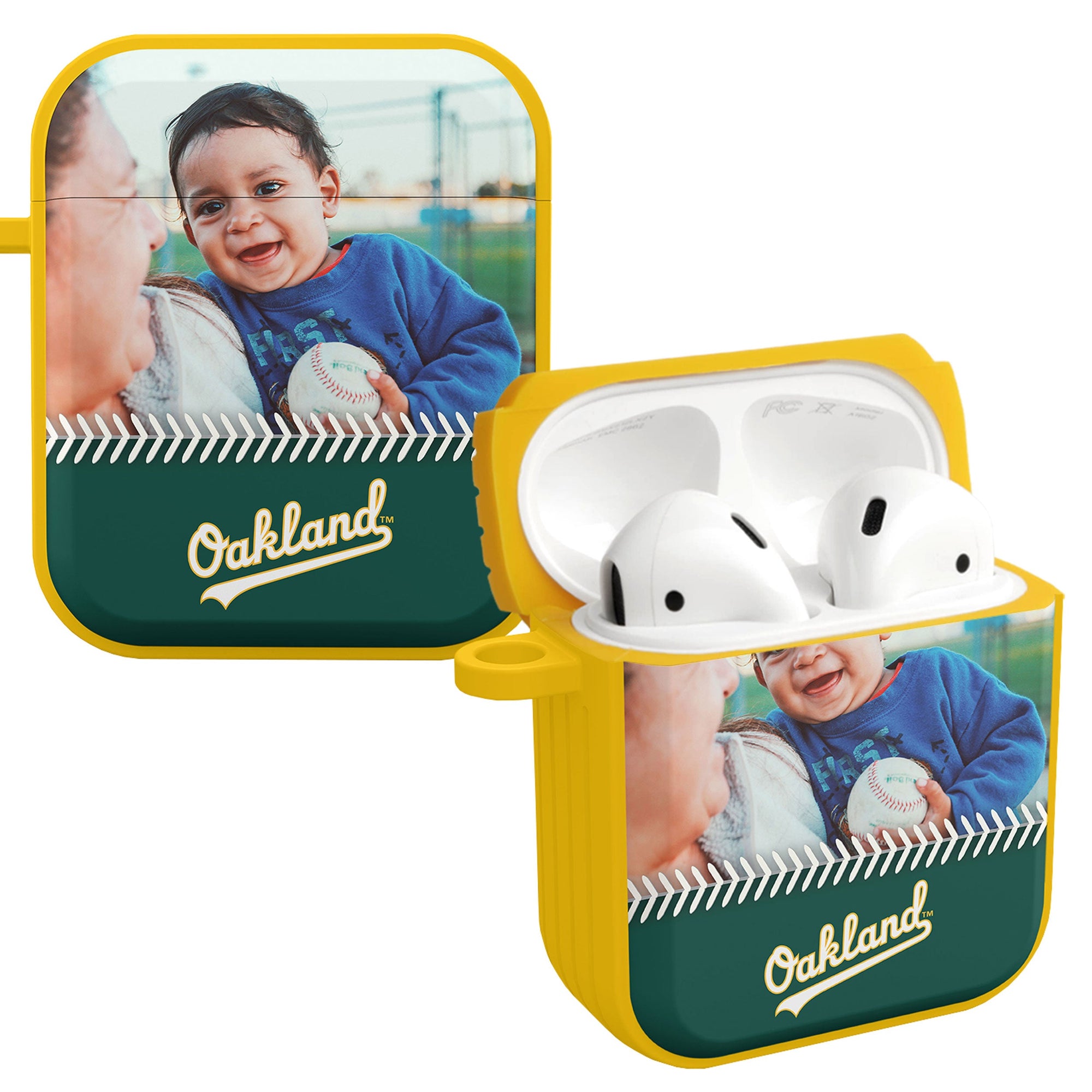Oakland Athletics Custom Photo HDX Apple AirPods Gen 1 & 2 Case Cover