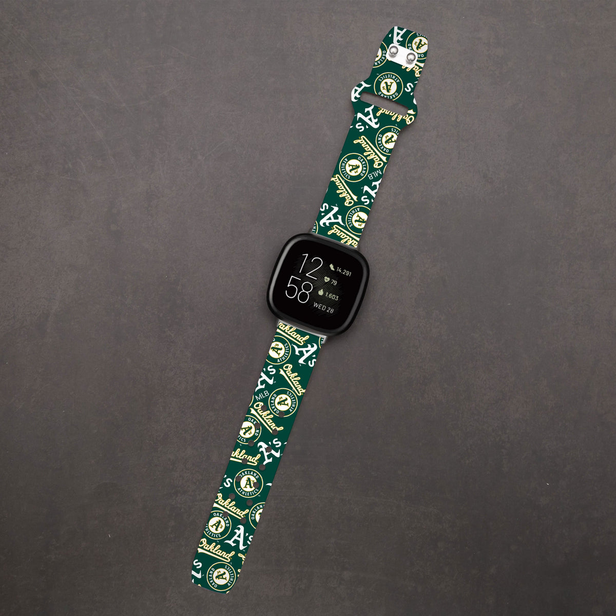 Oakland Athletics HD Fitbit Versa 3 and Sense Watch Band