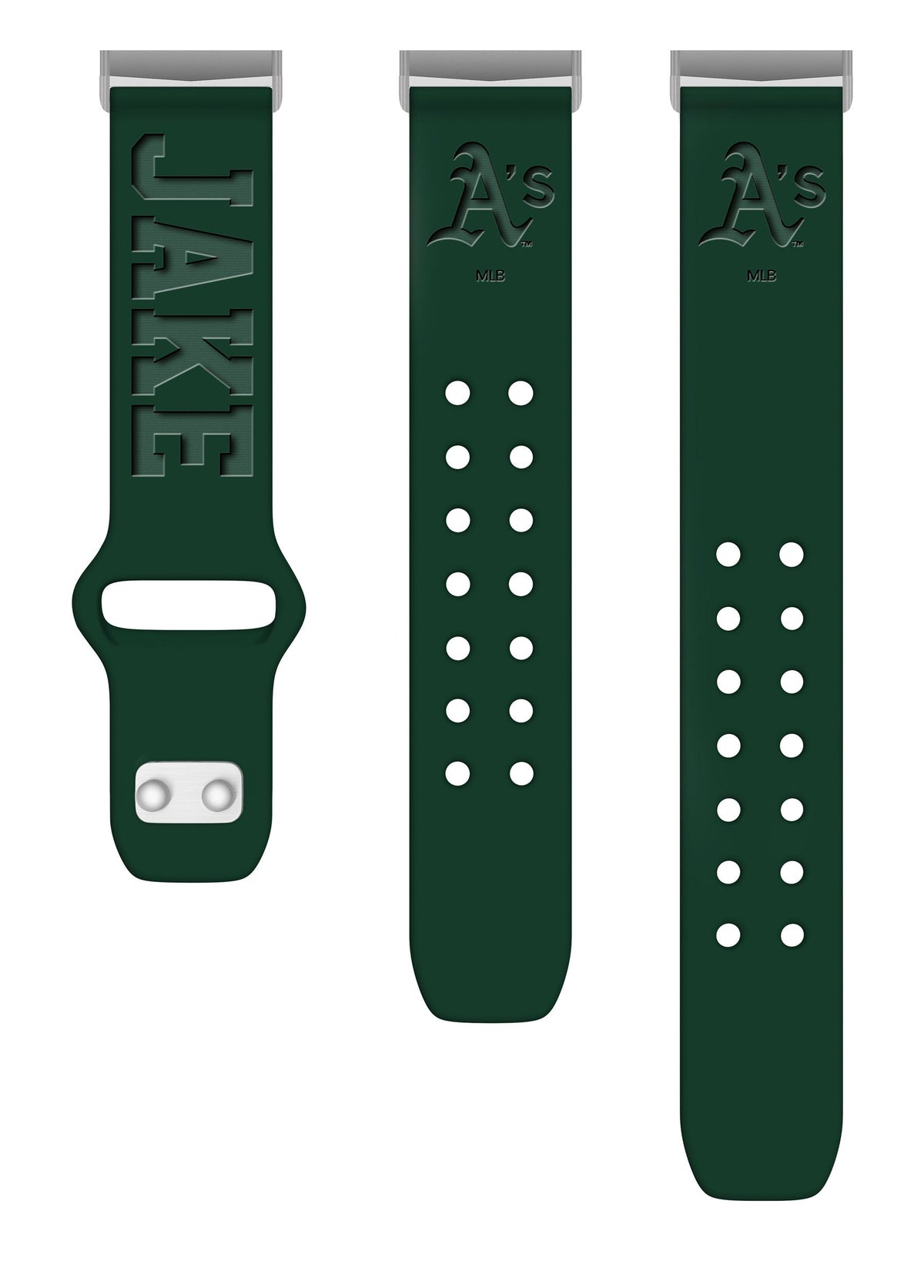 Oakland Athletics Custom Engraved Fitbit Versa 3 and Sense Watch Band