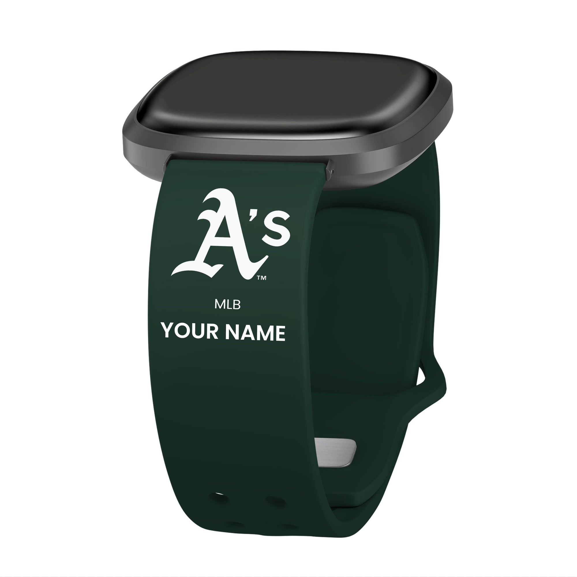 Oakland Athletics HD Custom Name Watch Band Compatible with Fitbit Versa 3 and Sense