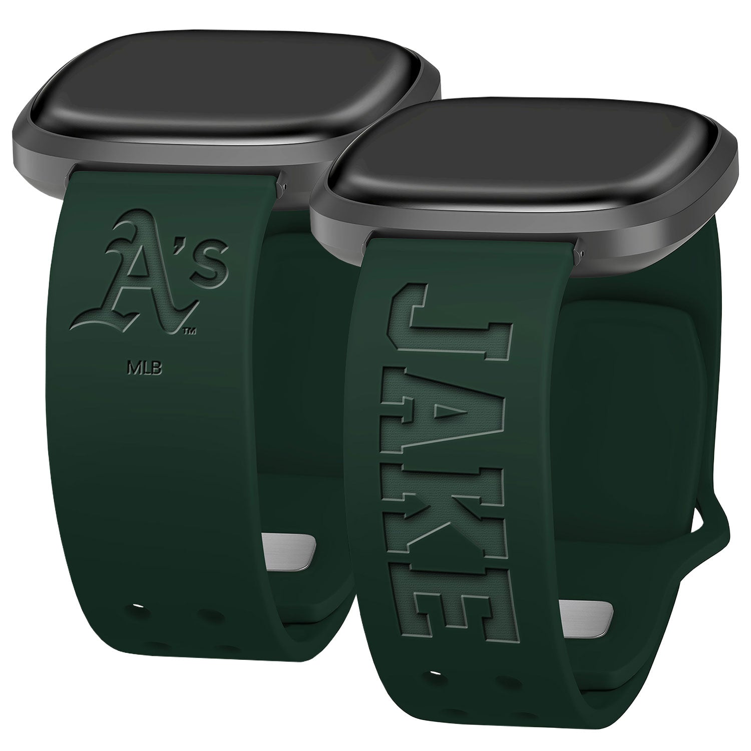 Oakland Athletics Custom Engraved Fitbit Versa 3 and Sense Watch Band