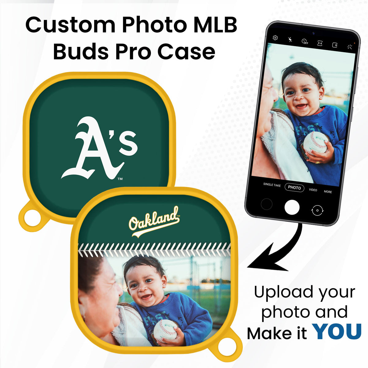 Oakland Athletics Custom Photo HDX Samsung Galaxy Buds Pro Case Cover