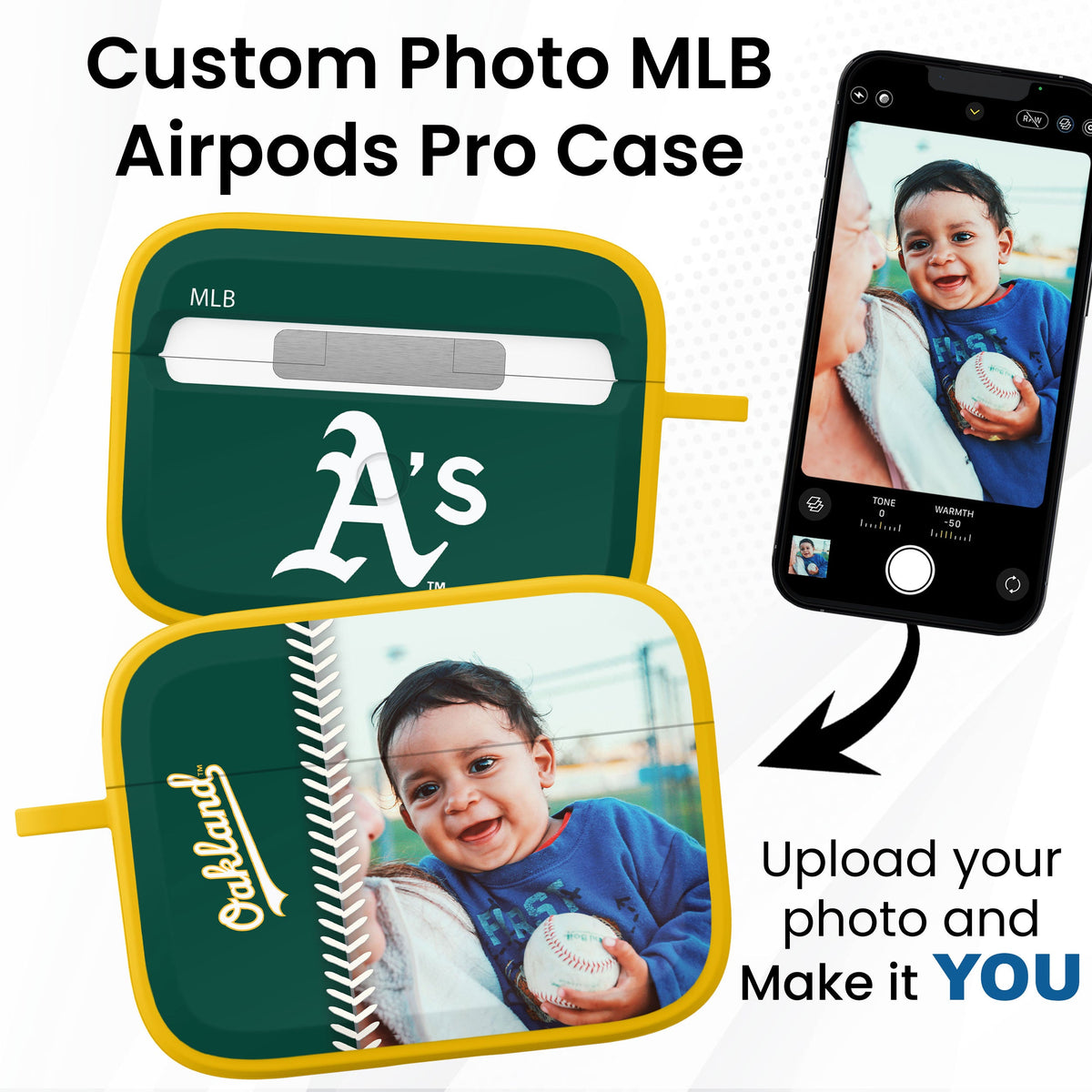 Oakland Athletics Custom Photo HDX Apple AirPods Pro Case Cover